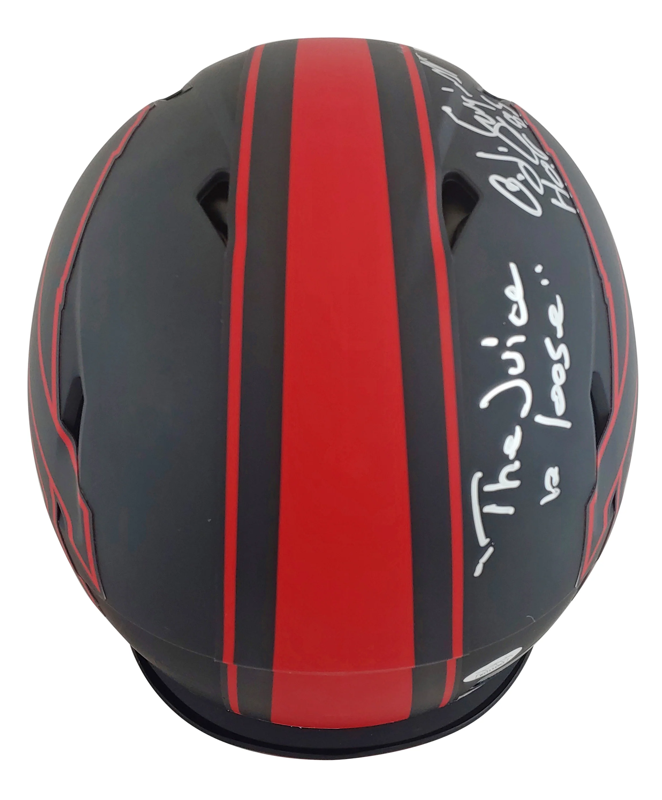 Bills O.J. Simpson "4x Insc" Signed Eclipse Full Size Speed Proline Helmet JSA - Image 3