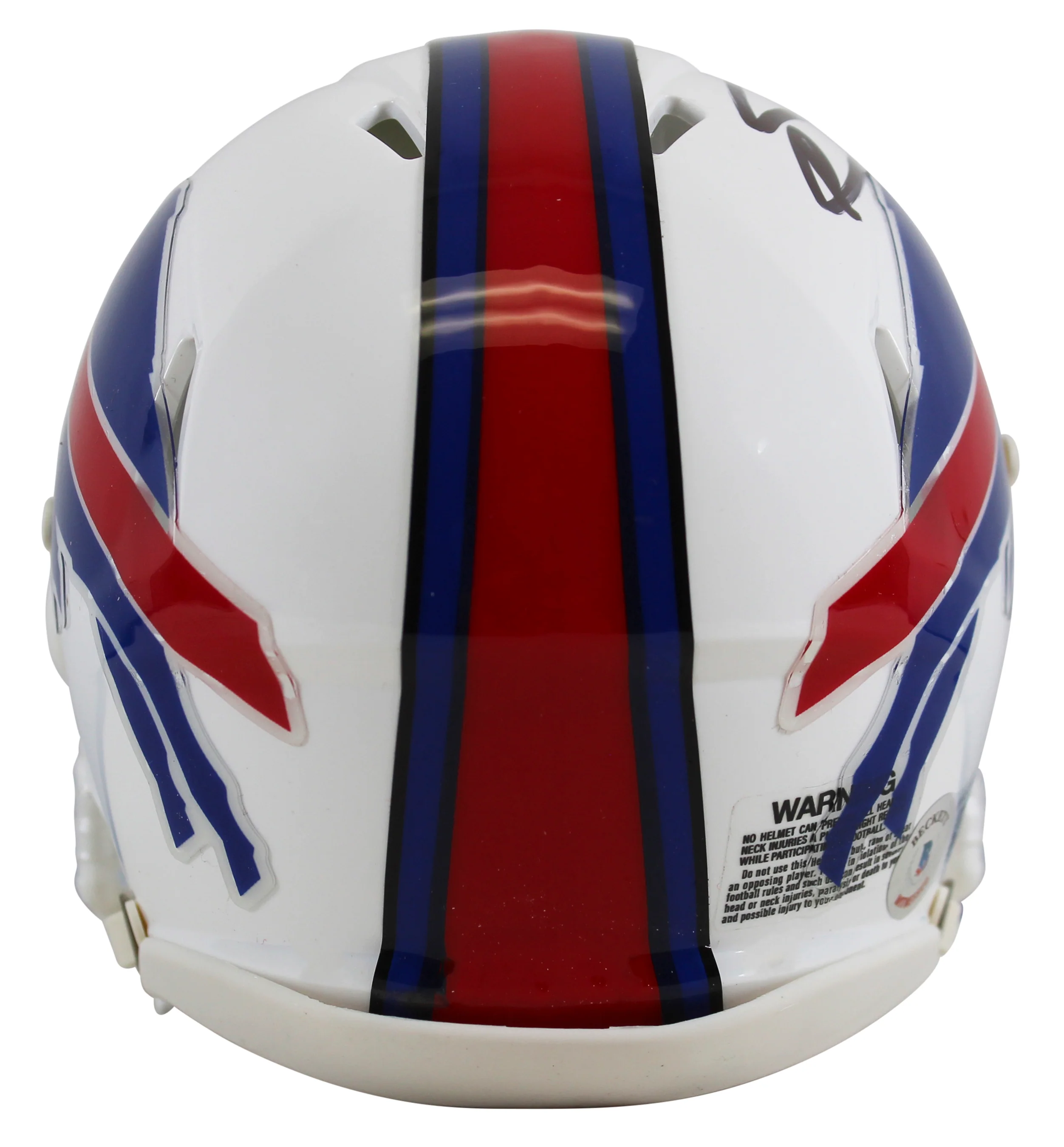 Bills Stefon Diggs Authentic Signed White Speed Mini Helmet w/ Case BAS Witness - Image 4