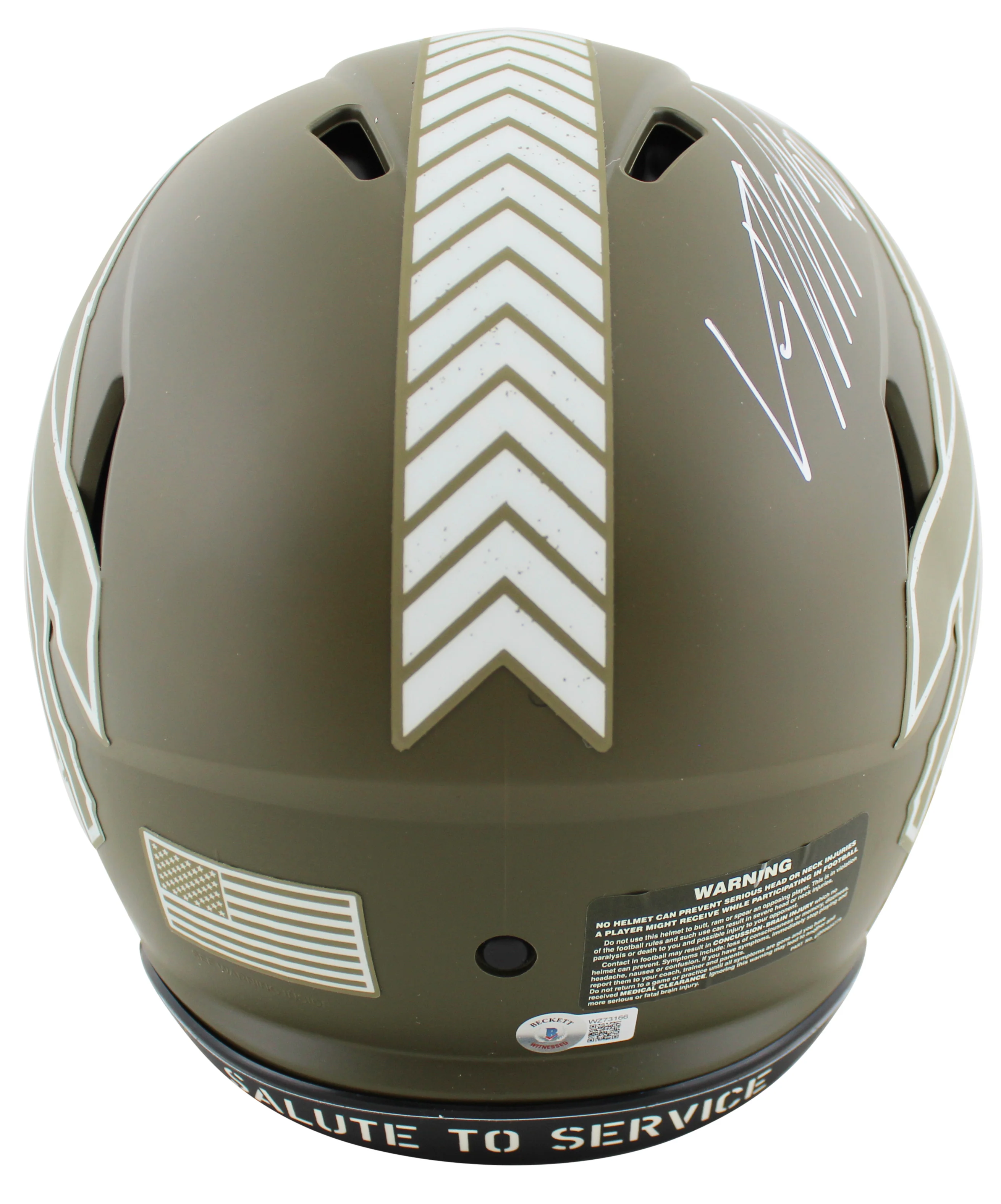 Bills Von Miller Signed Salute To Service Full Size Speed Proline Helmet BAS Wit - Image 3