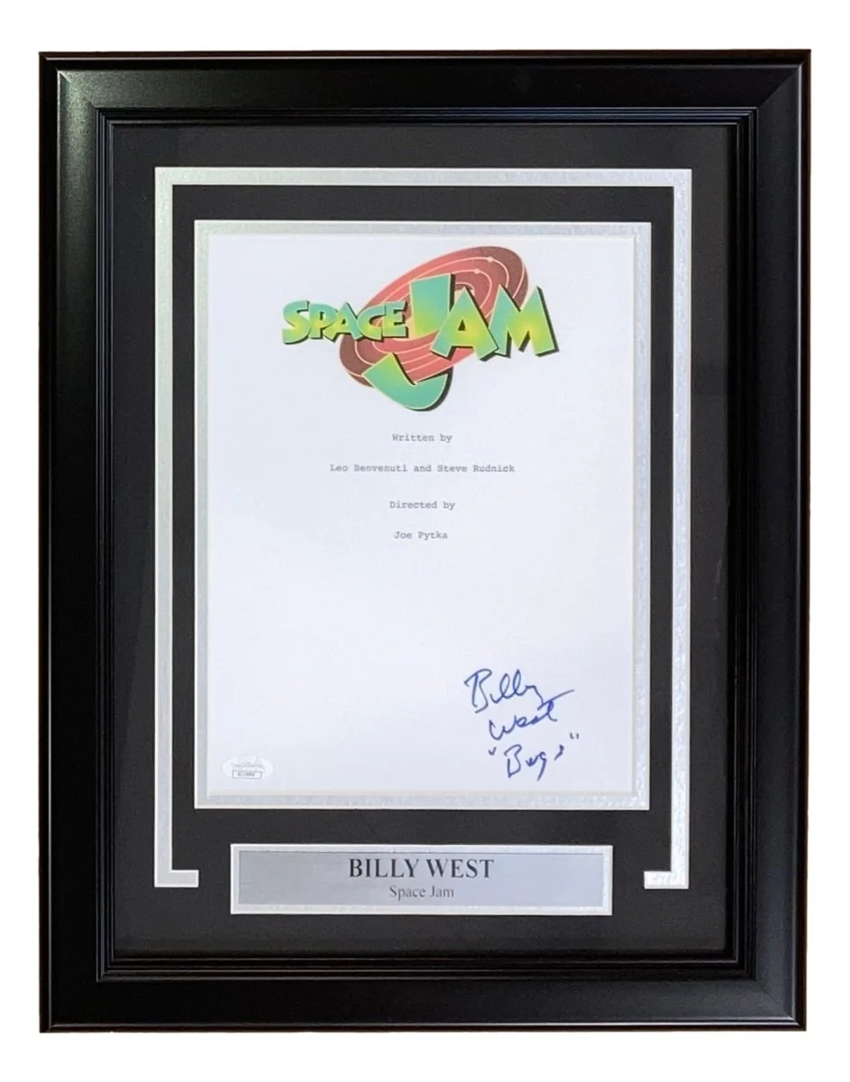 Billy West Signed Framed Space Jam Script Cover Bugs Inscribed JSA - Image 6