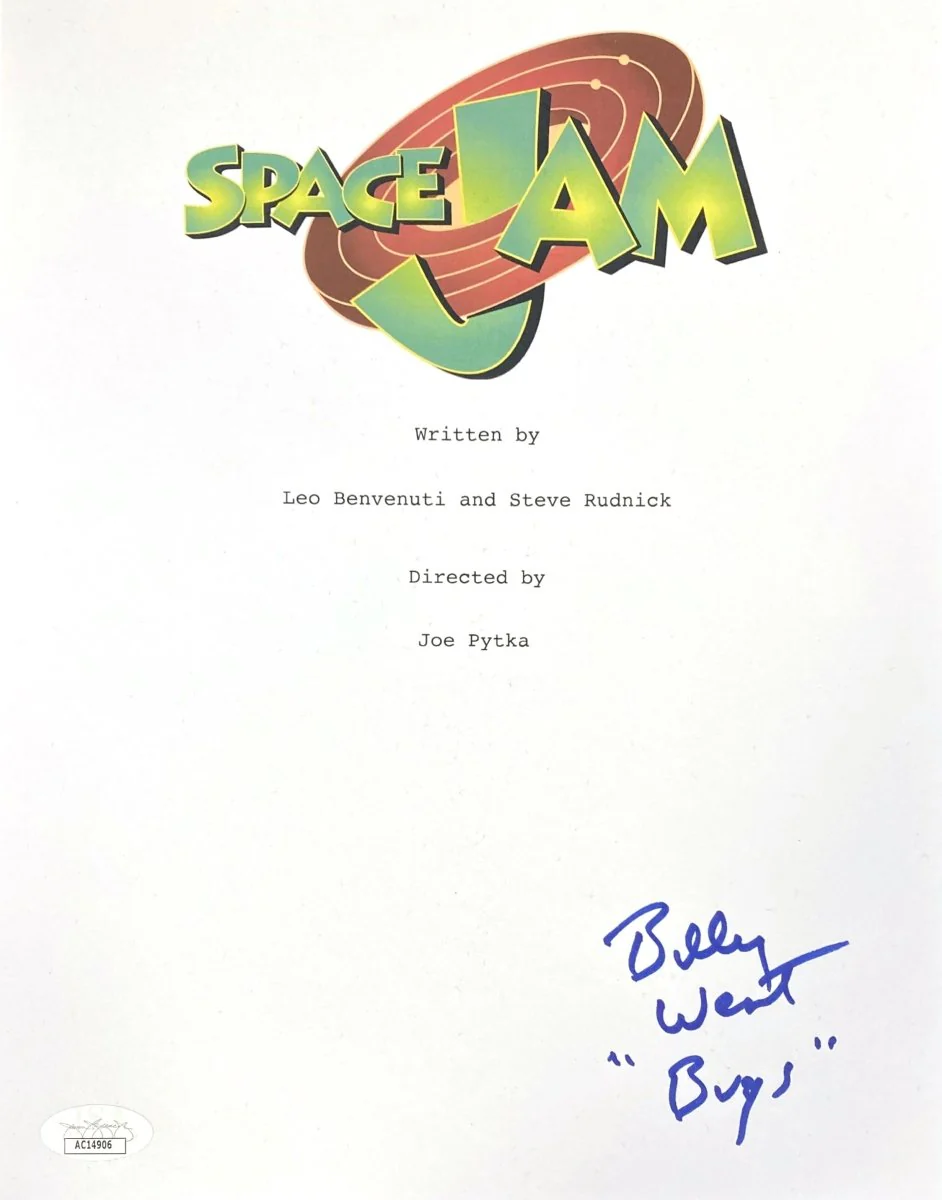Billy West Signed Space Jam Script Cover Bugs Inscribed JSA - Image 5