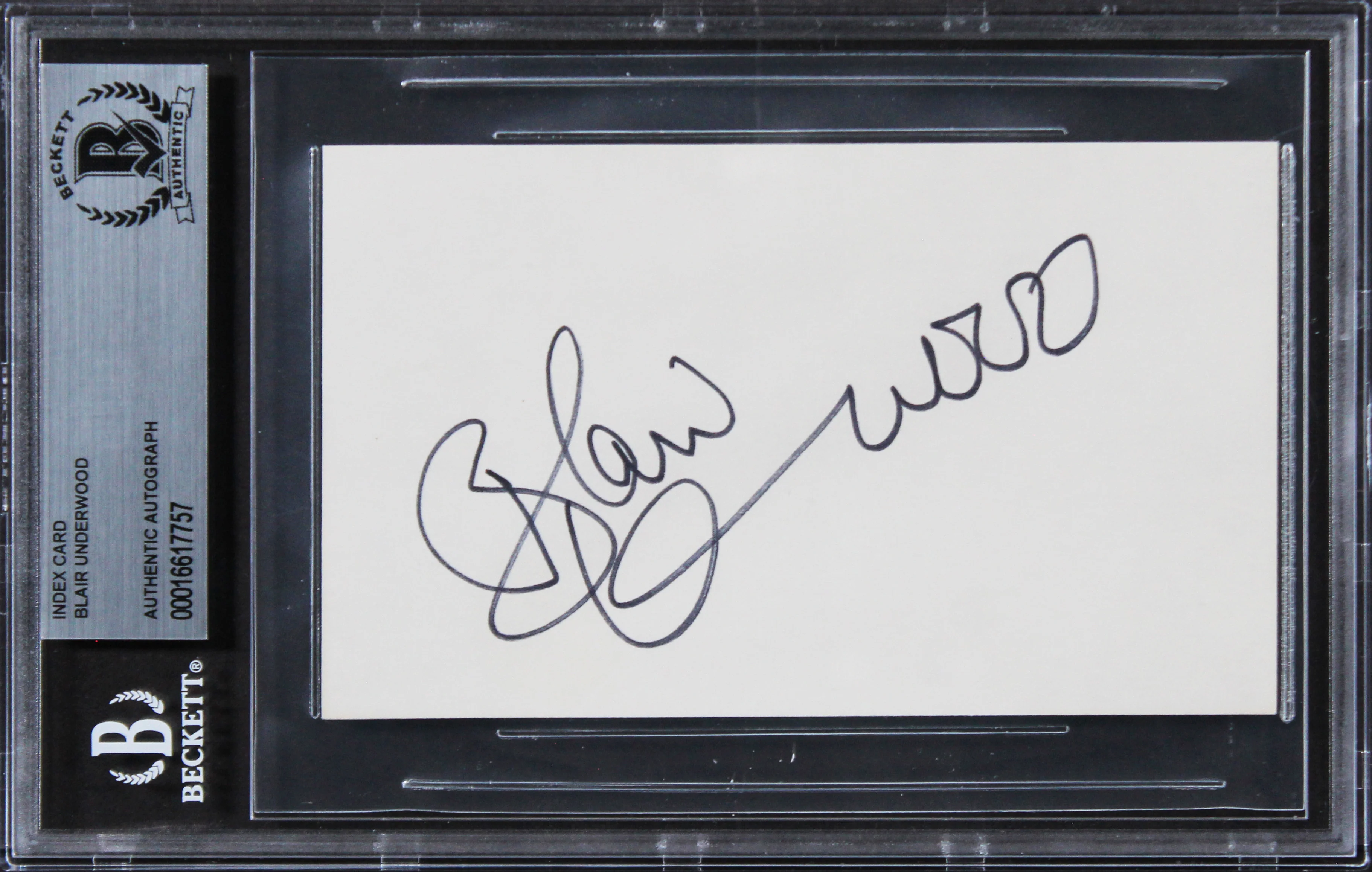 Blair Underwood Deep Impact Authentic Signed 3x5 Index Card BAS Slabbed 2 - Image 2