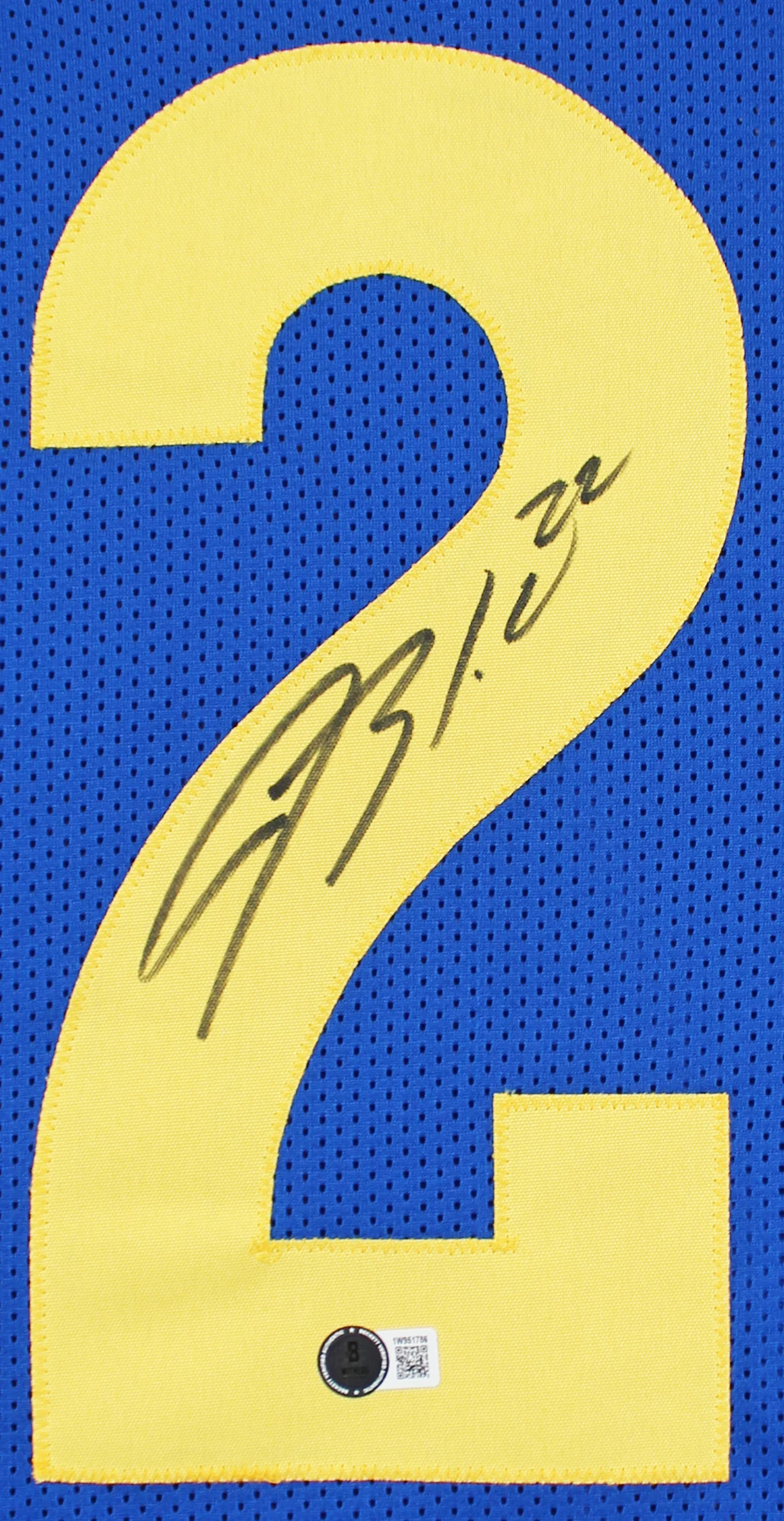 Blake Corum Authentic Signed Blue Pro Style Jersey Autographed BAS Witnessed - Image 3