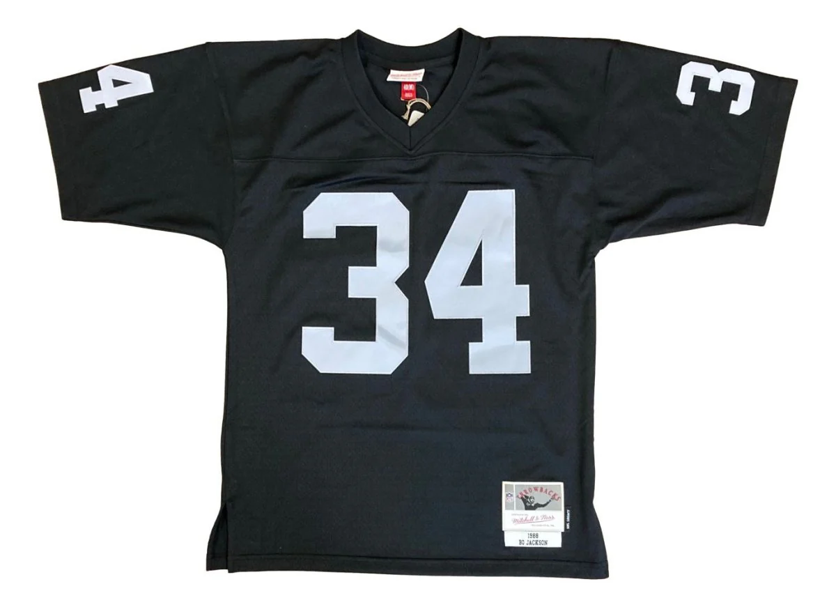 Bo Jackson Signed Oakland Raiders Mitchell & Ness Replica Jersey BAS ITP - Image 3