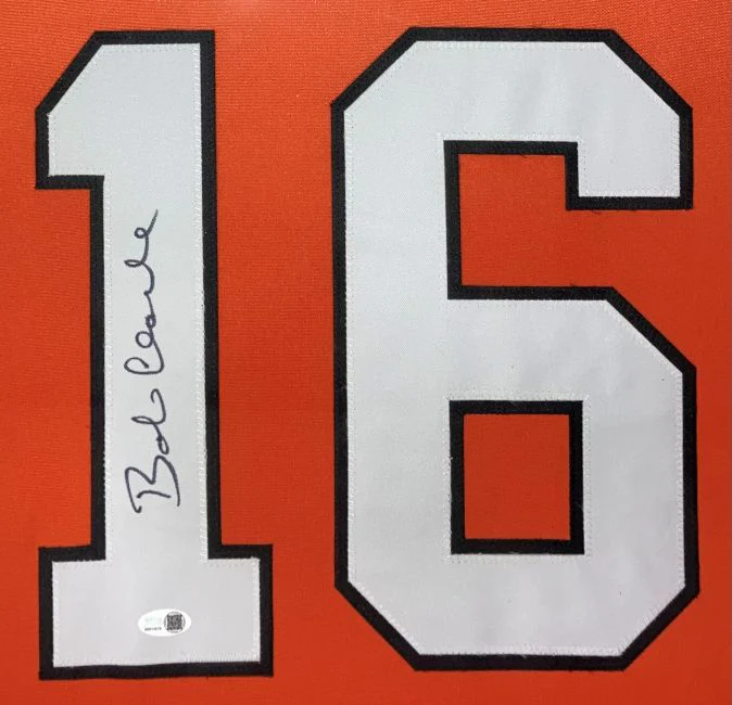 Bob Clarke Philadelphia Signed Framed Orange Hockey Jersey JSA QR Hologram - Image 2