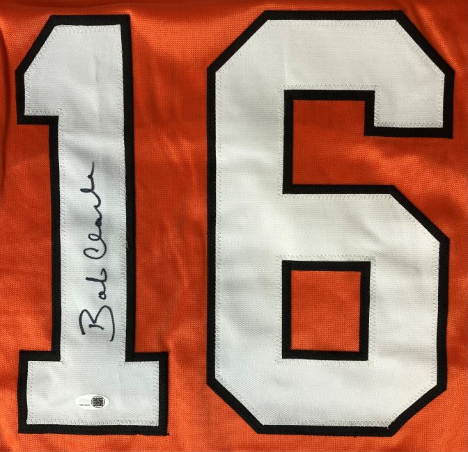 Bob Clarke Philadelphia Signed Orange Hockey Jersey JSA QR Hologram - Image 2