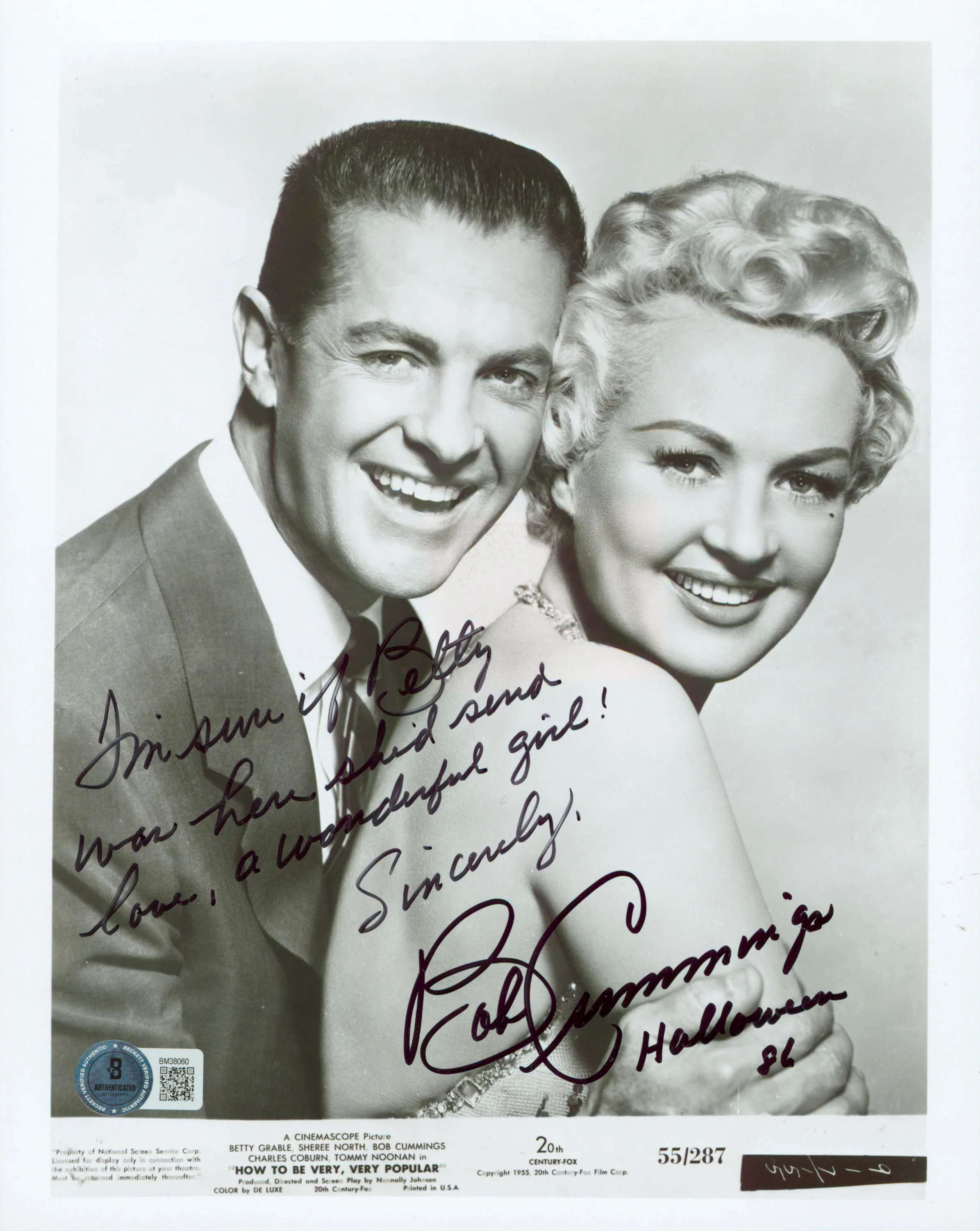 Bob Cummings How to be very, very popular Signed 8x10 Photo BAS #BM38060