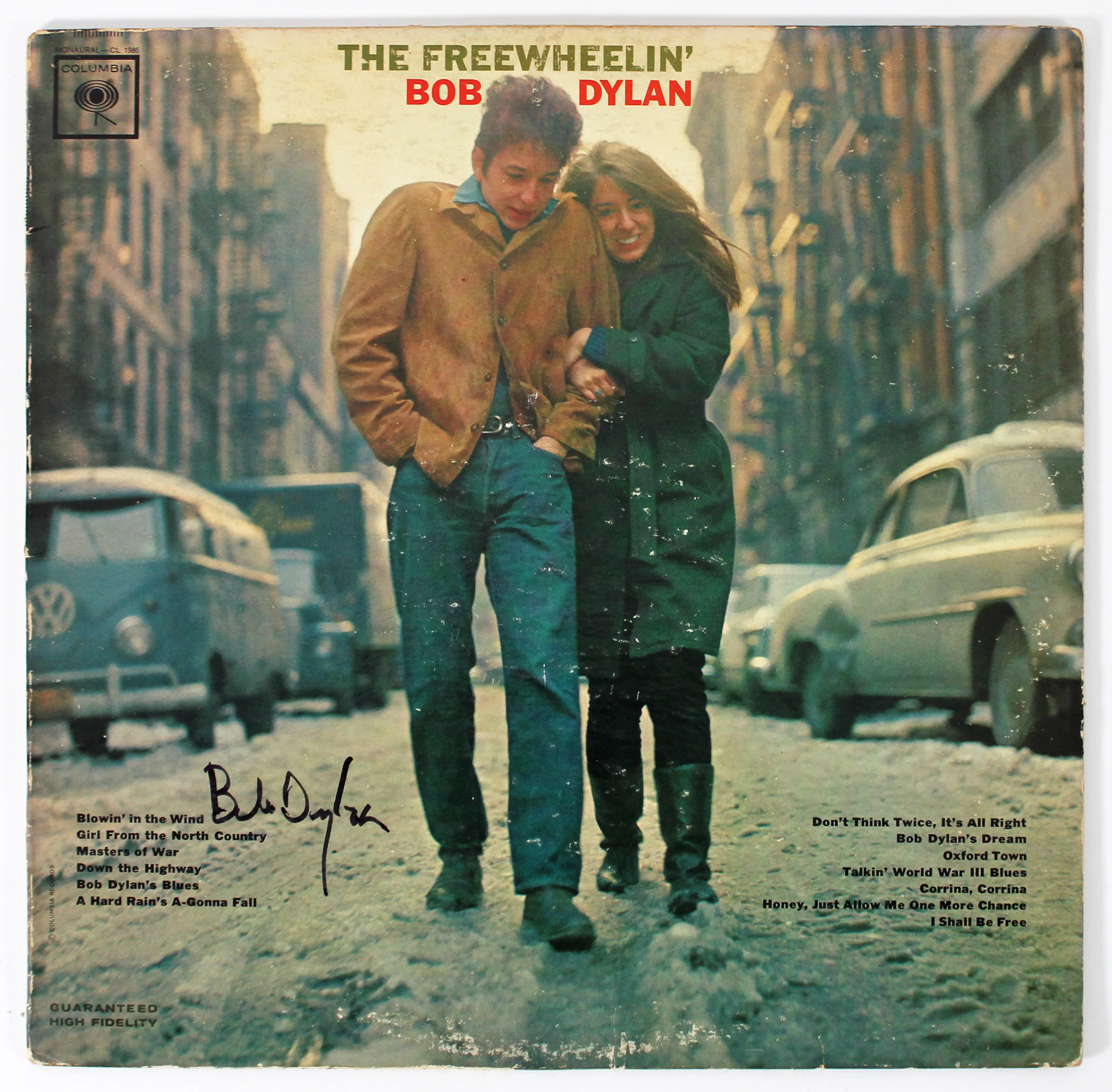 Bob Dylan Signed The Freewheelin' Bob Dylan Album Cover W/ Vinyl JSA #YY79049 - Image 3