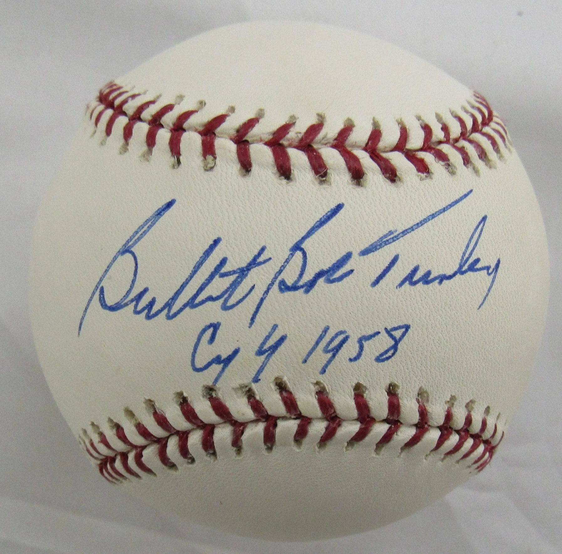 Bob Turley Signed Auto Rawlings Baseball JSA CM07329 w/Cy Young 1958 Insc