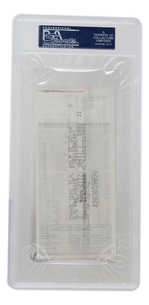 Bob Gibson Signed Slabbed Cardinals Bank Check #1841 PSA/DNA - Image 3