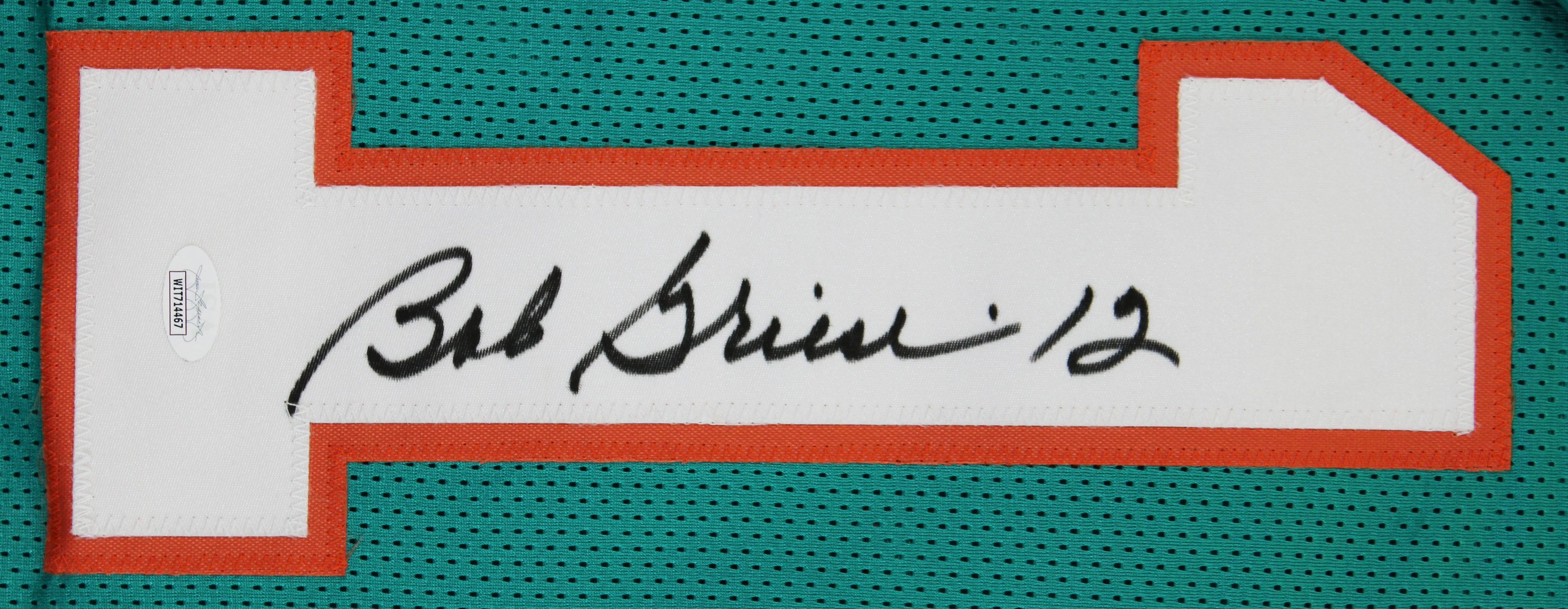 Bob Griese Authentic Signed Teal Pro Style Jersey Autographed JSA 2 - Image 3