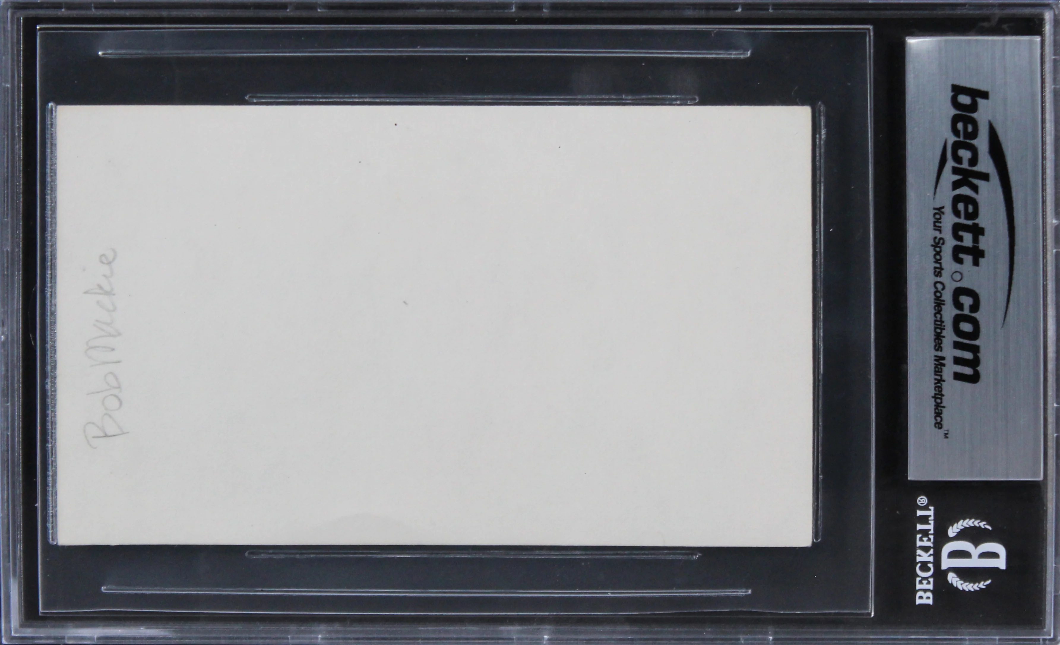 Bob Mackie Fashion Designer Authentic Signed 3x5 Index Card BAS Slabbed - Image 3