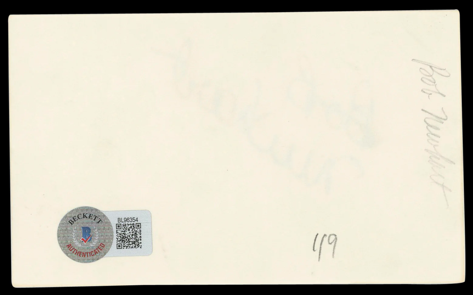 Bob Newhart The Big Bang Theory Authentic Signed 3x5 Index Card BAS #BL96354 - Image 3