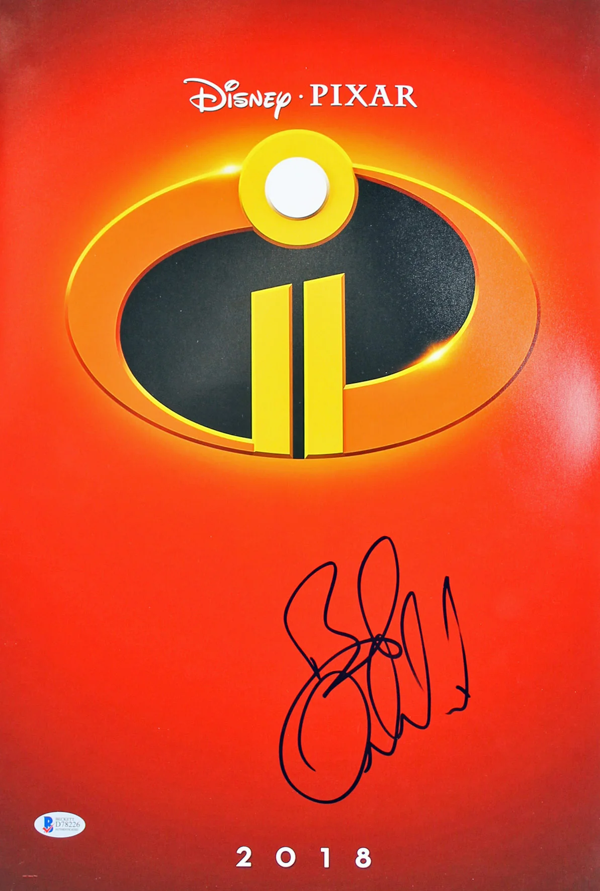 Bob Odenkirk The Incredibles 2 Authentic Signed 12x18 Photo BAS #D78226