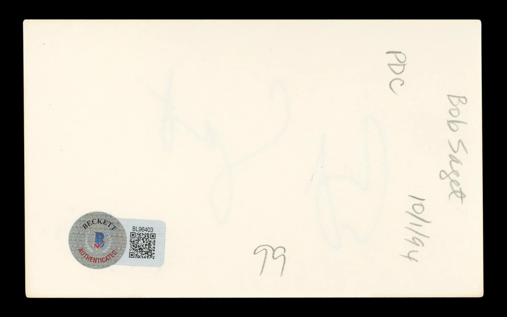 Bob Saget Full House Authentic Signed 3x5 Index Card Autographed BAS #BL96403 - Image 3