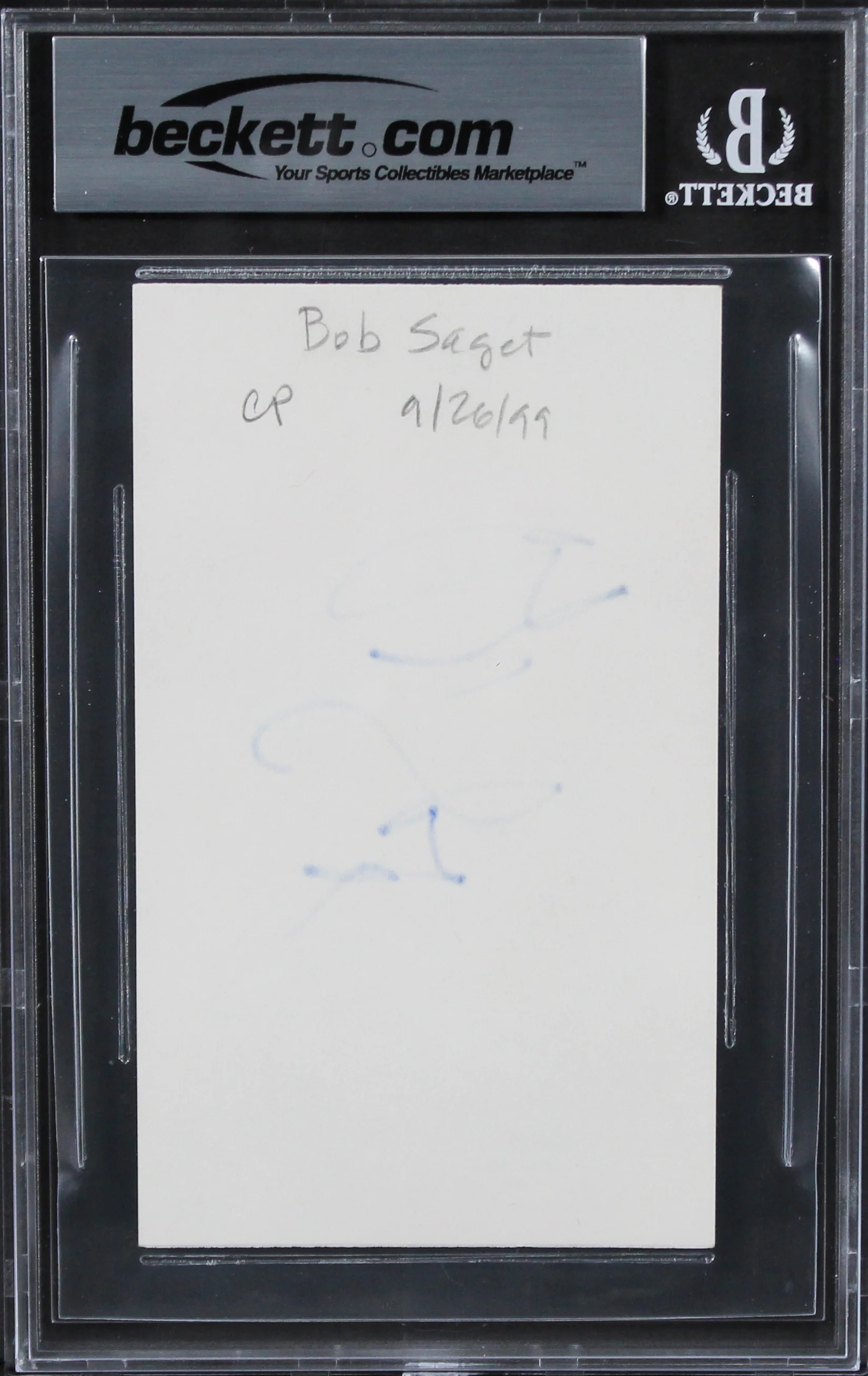 Bob Saget Full House Authentic Signed 3x5 Index Card Autographed BAS Slabbed - Image 3
