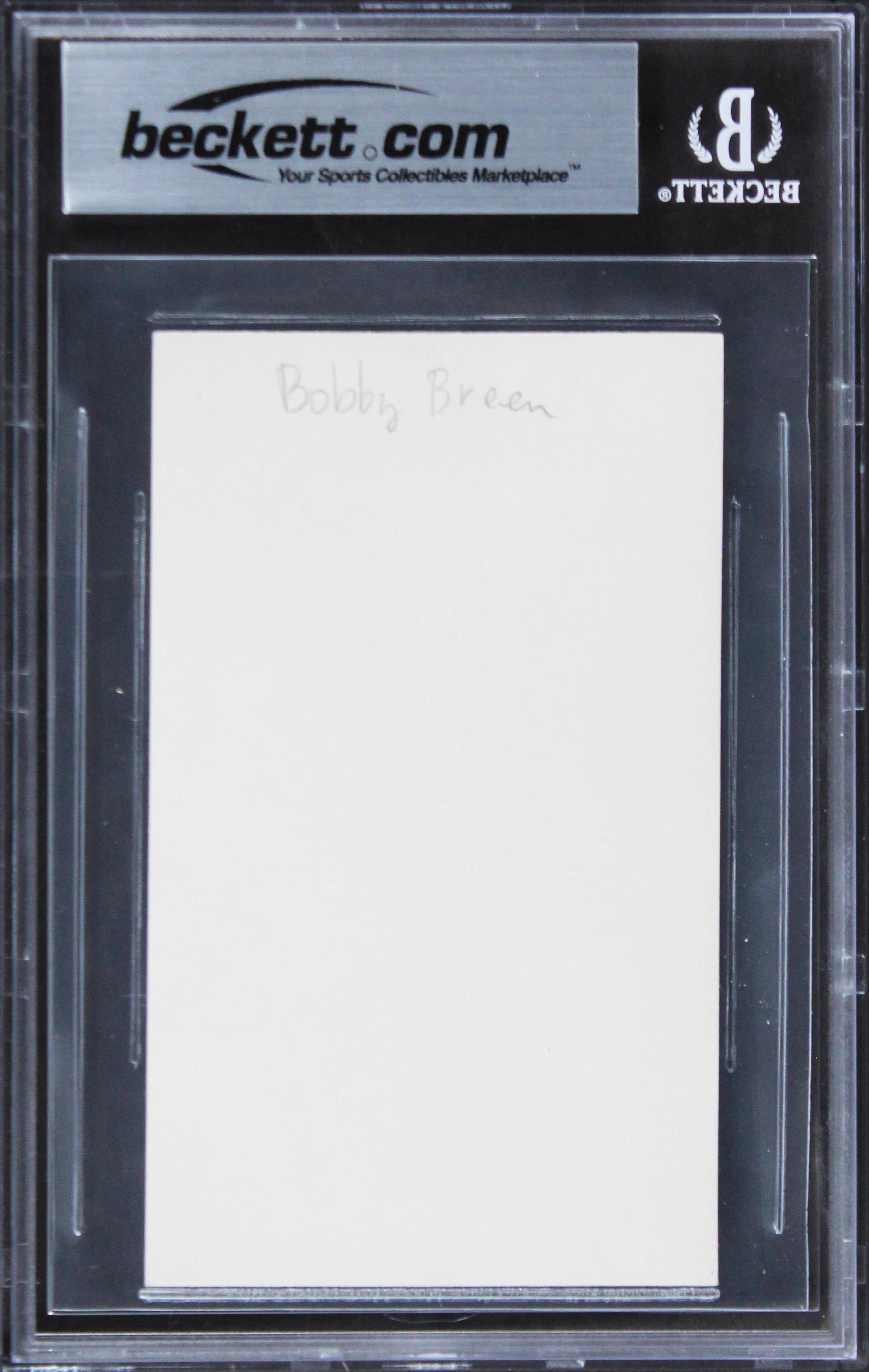Bobby Breen Let's Sing Again "Musical Note" Signed 3x5 Index Card BAS Slabbed - Image 3
