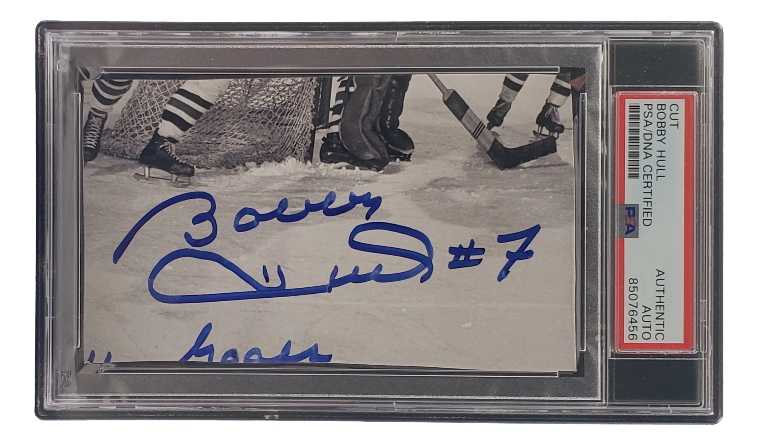 Bobby Hull Signed Slabbed Chicago Blackhawks Cut Signature PSA/DNA 85076456 - Image 4