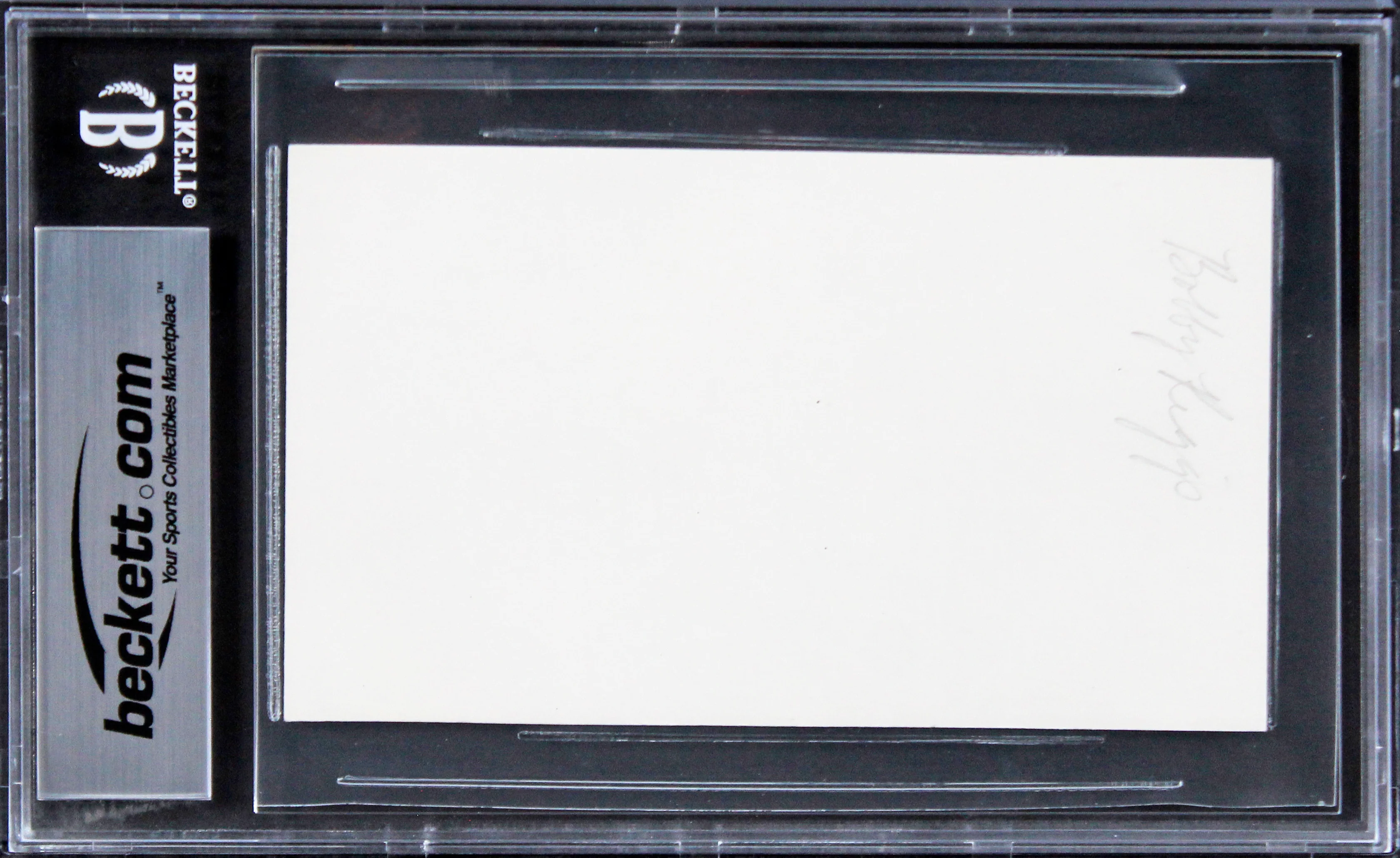 Bobby Riggs Authentic Signed 3x5 Index Card Autographed BAS Slabbed - Image 3