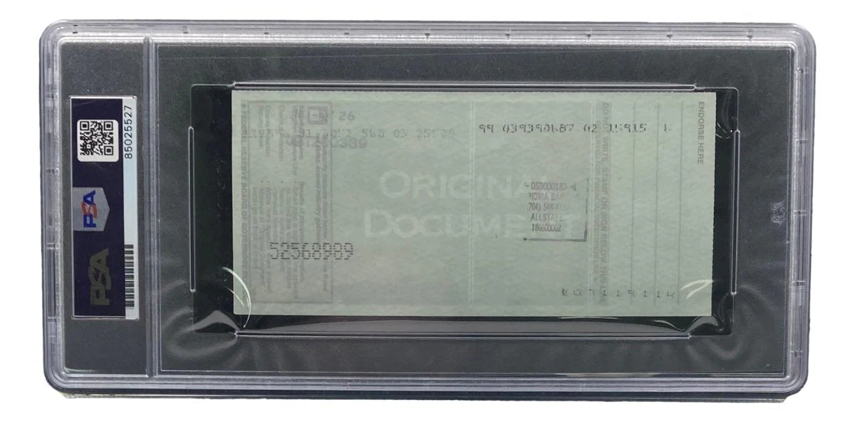 Bobby Thomson New York Giants Signed Bank Check PSA/DNA 85025527 - Image 2