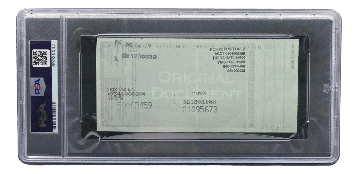 Bobby Thomson New York Giants Signed Bank Check PSA/DNA 85025532 - Image 2