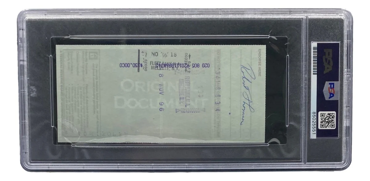 Bobby Thomson New York Giants Signed Bank Check PSA/DNA 85025551 - Image 2