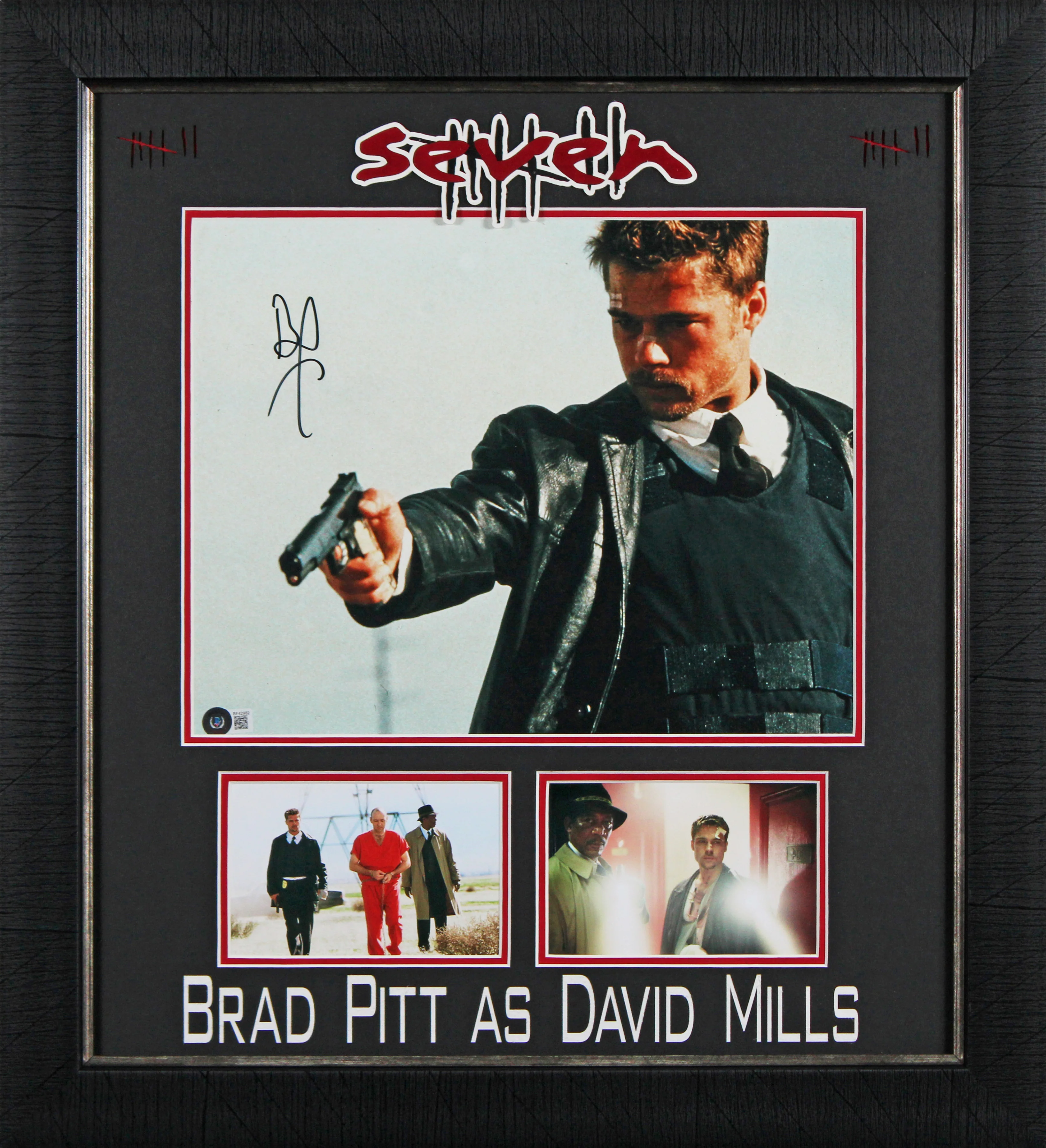 Brad Pitt Seven Authentic Signed 11x14 Framed Photo Autographed BAS #BF42982 - Image 2