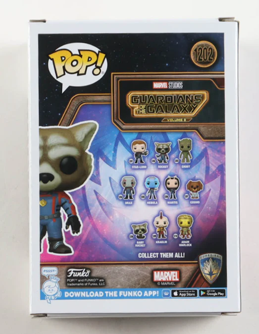 Bradley Cooper Signed "Guardians of the Galaxy Vol. 3" #1202 Rocket Funko Pop! - Beckett - Image 3
