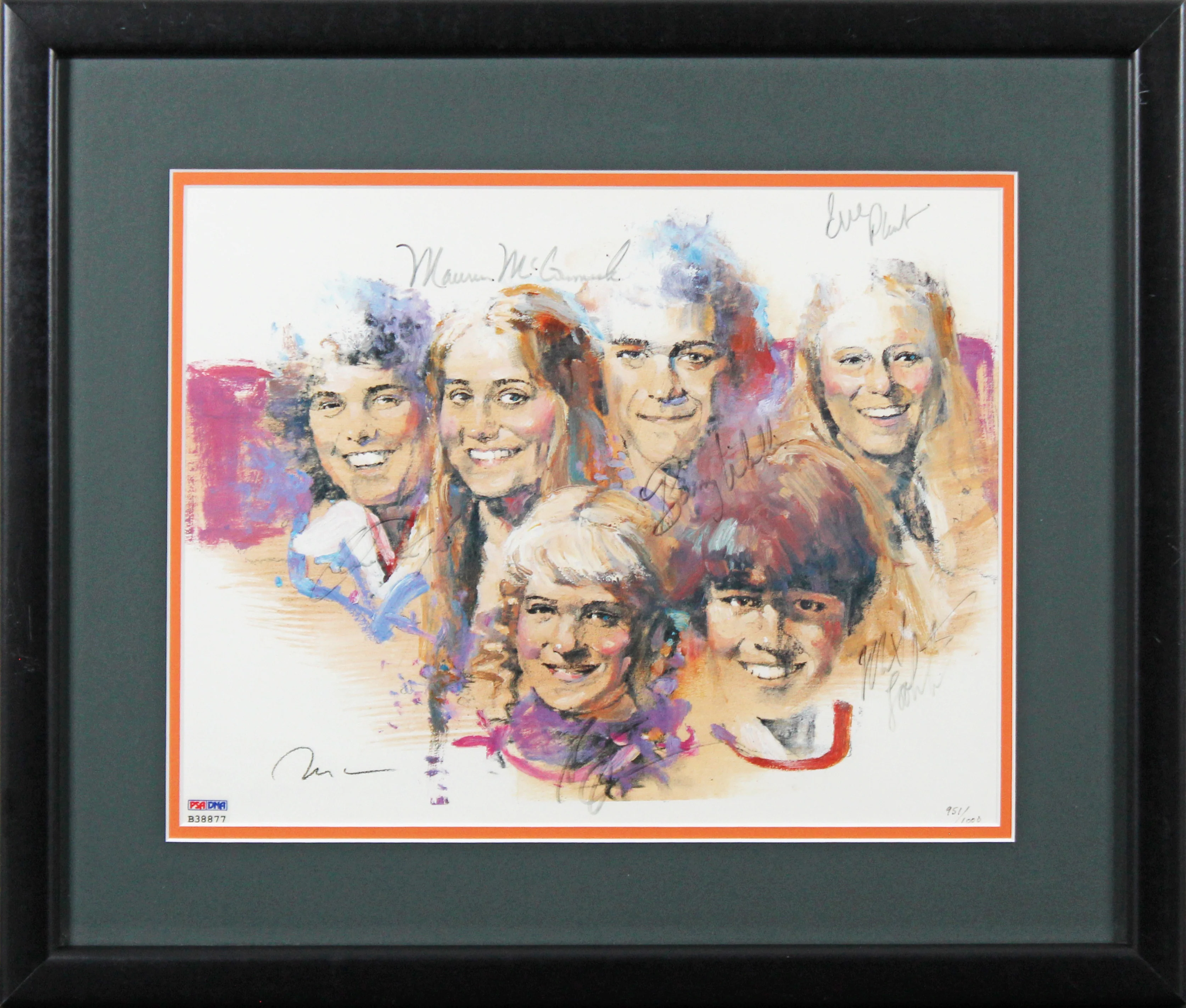 Brady Bunch McCormick, Williams +4 Signed & Framed 11x14 Litho LE #951/1000 PSA - Image 2