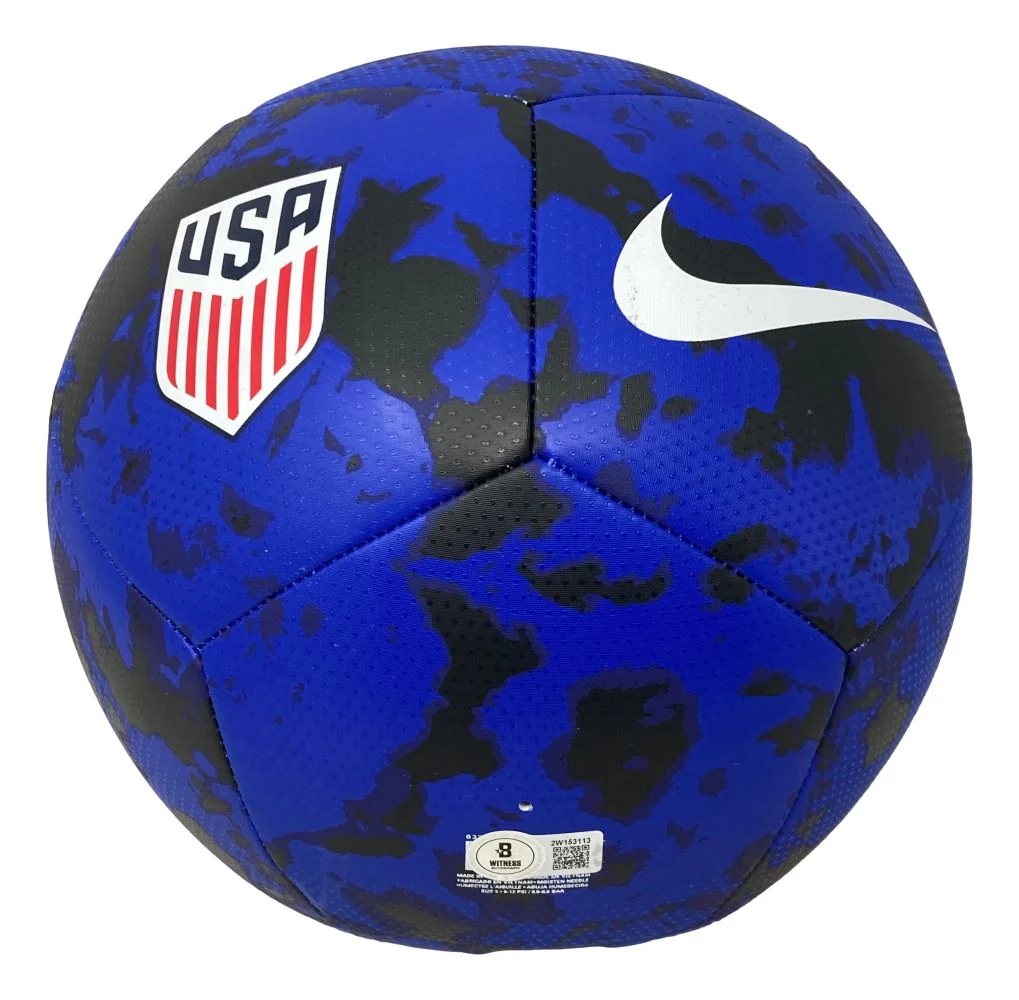 Brandi Chastain Signed USA Blue Nike Soccer Ball BAS ITP - Image 2