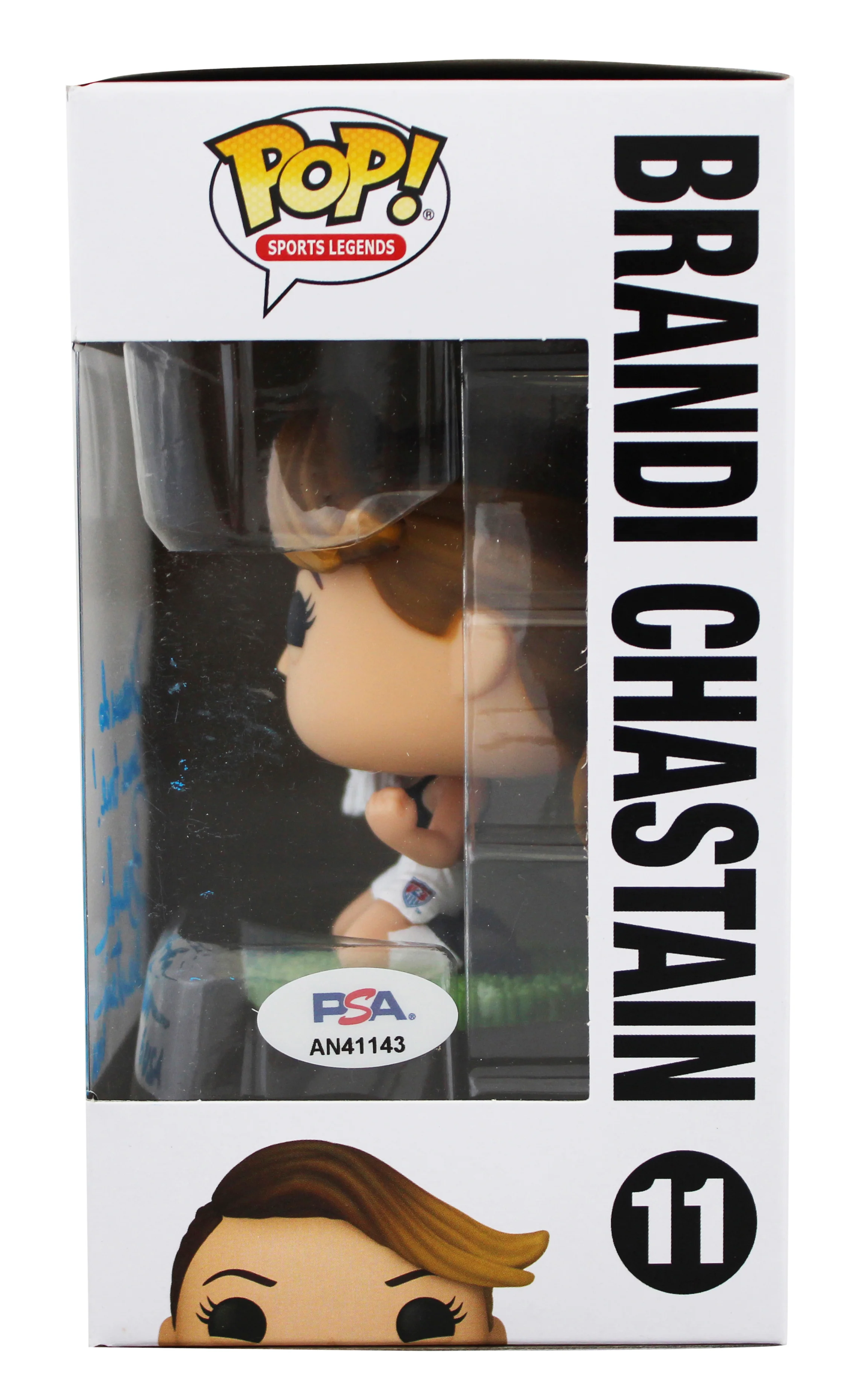 Brandi Chastain USA Soccer "2x Insc" Signed #11 Funko Pop Figure PSA #AN41143 - Image 4