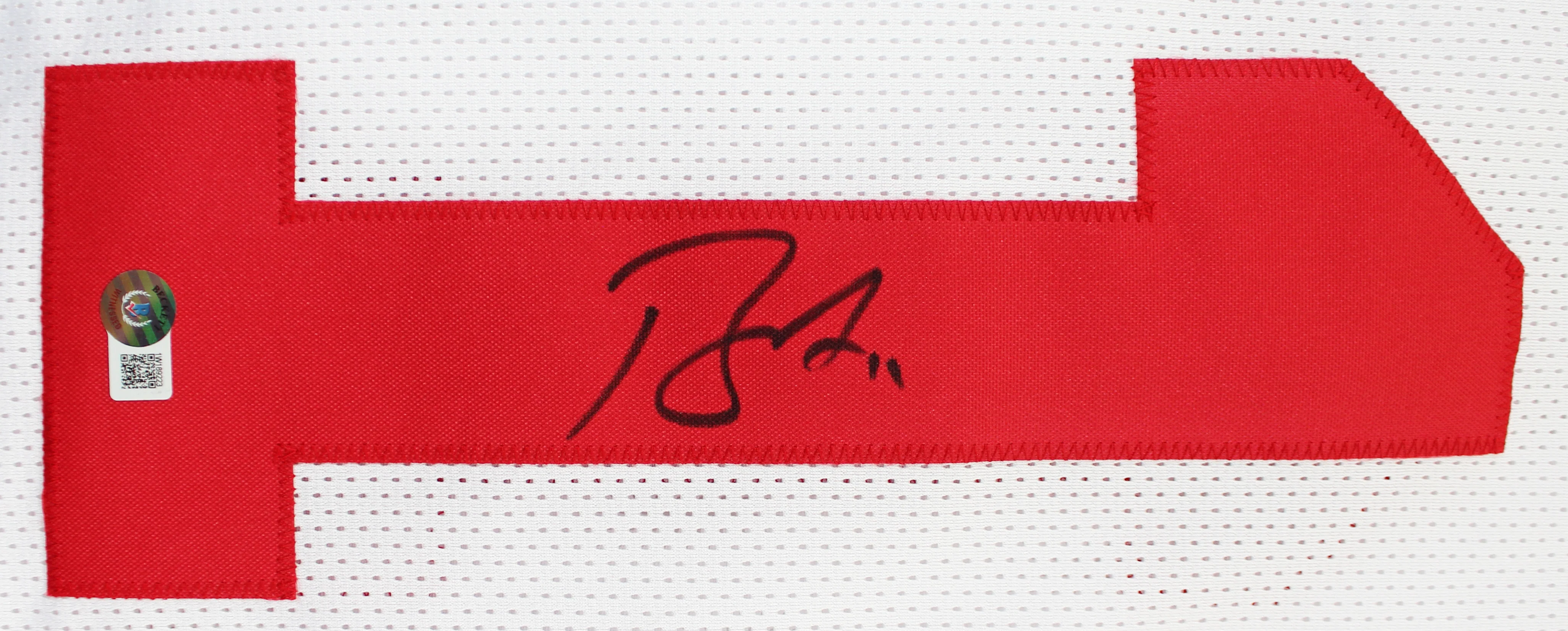 Brandon Aiyuk Authentic Signed White Pro Style Jersey Autographed BAS Witnessed - Image 3