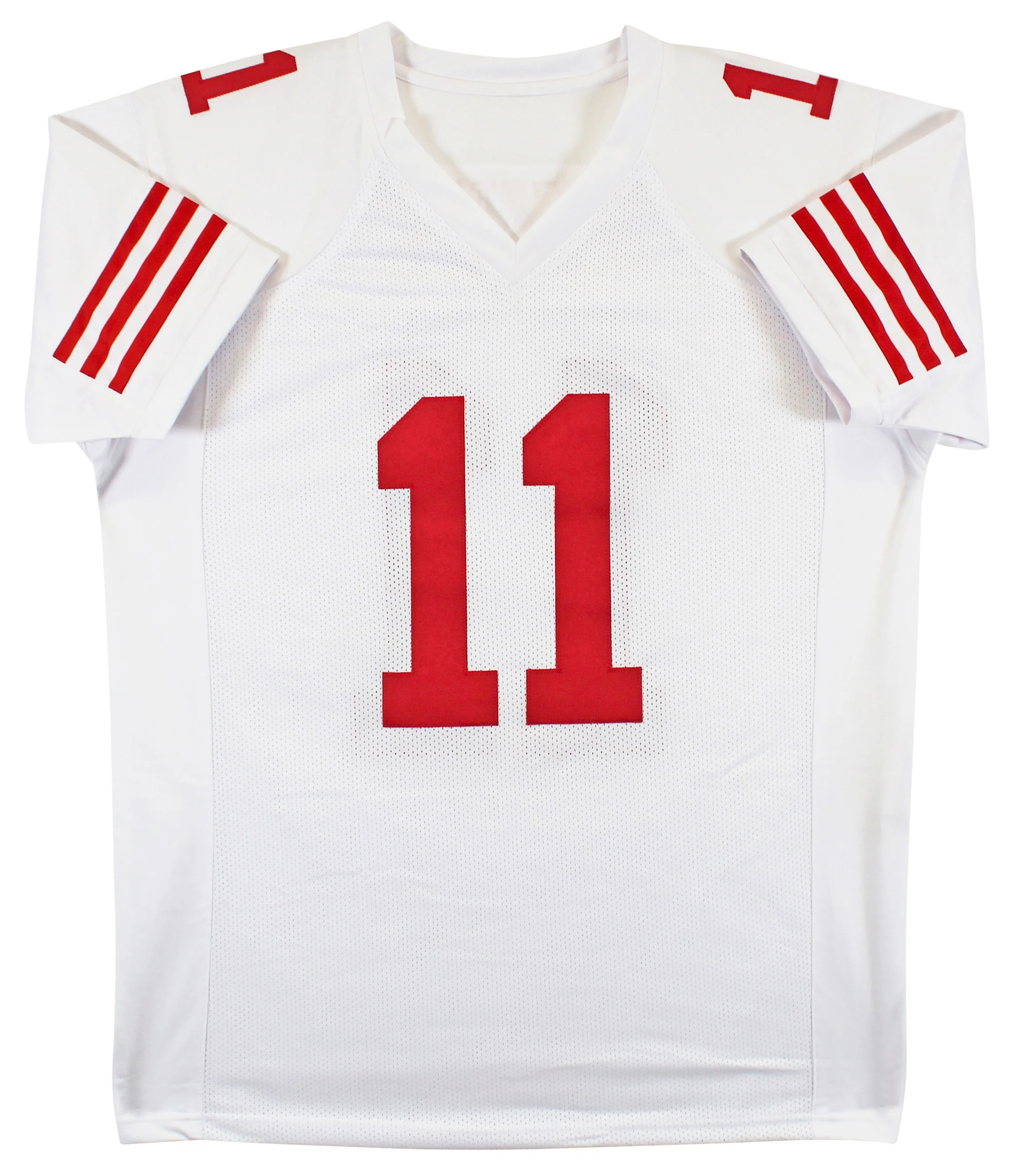 Brandon Aiyuk Authentic Signed White Pro Style Jersey Autographed BAS Witnessed - Image 4