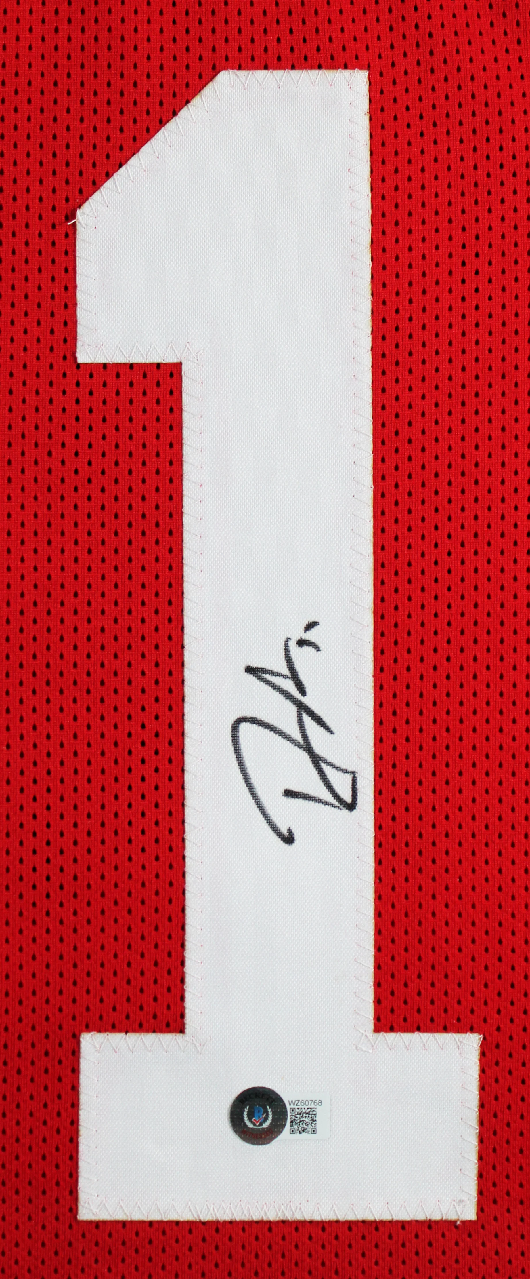 Brandon Aiyuk Signed Red Pro Style Framed Jersey BAS Witnessed #WZ60768 - Image 3