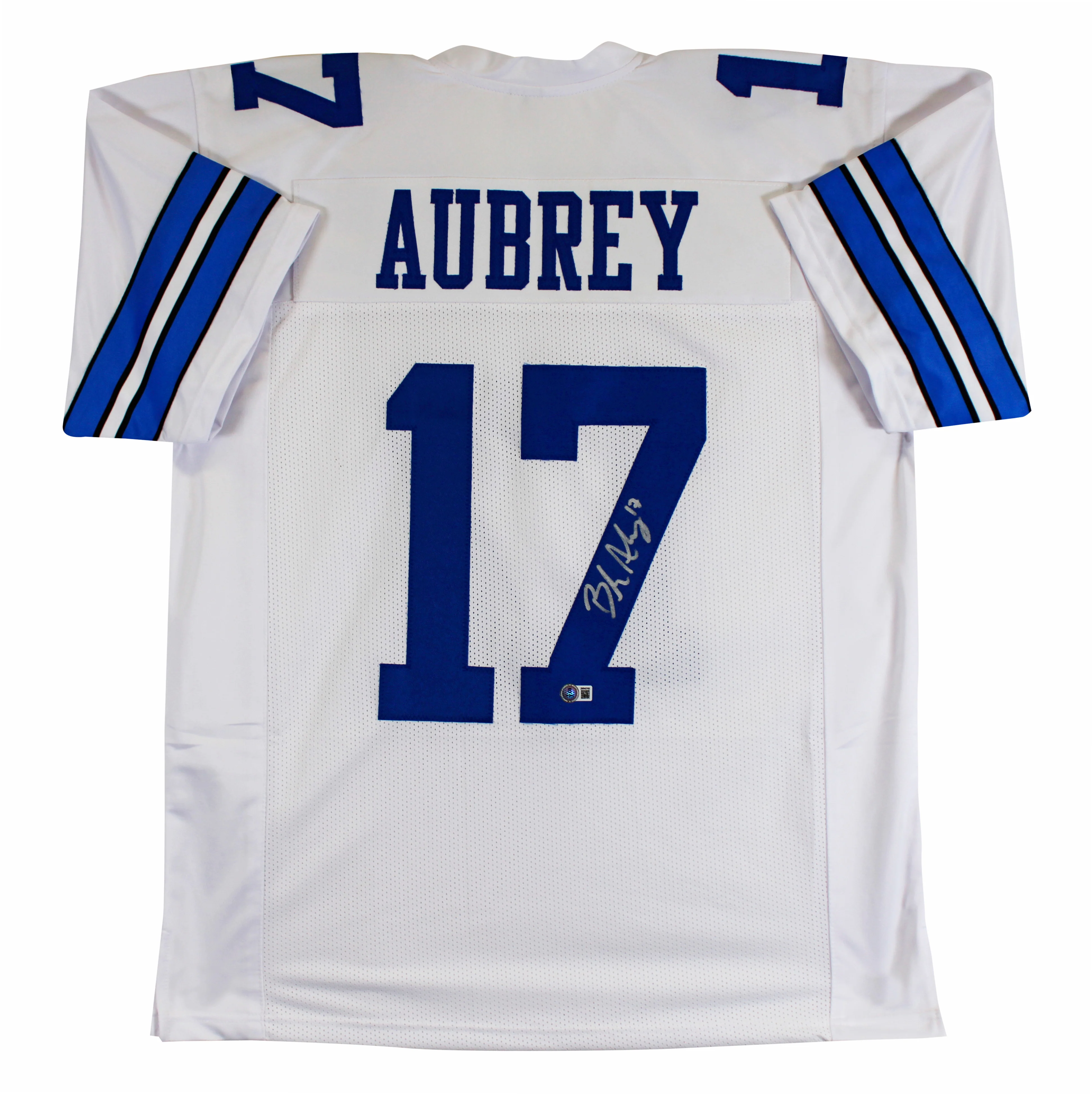 Brandon Aubrey Authentic Signed White Pro Style Jersey BAS Witnessed 2 - Image 2