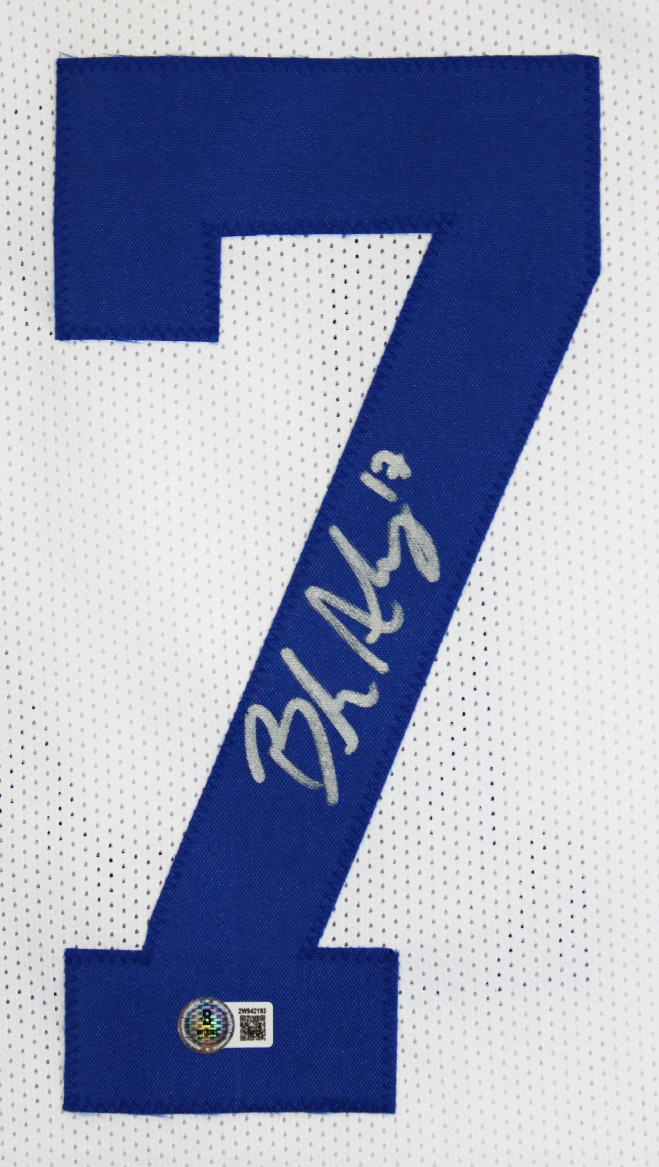 Brandon Aubrey Authentic Signed White Pro Style Jersey BAS Witnessed 2 - Image 3