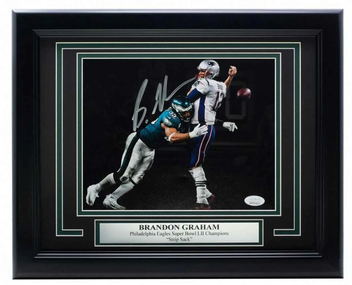 Brandon Graham Philadelphia Eagles Signed Framed 8x10 SB Spotlight Photo JSA ITP - Image 3