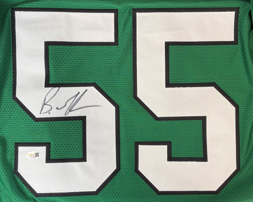 Brandon Graham Philadelphia Signed Kelly Green Football Jersey JSA QR Hologram - Image 2
