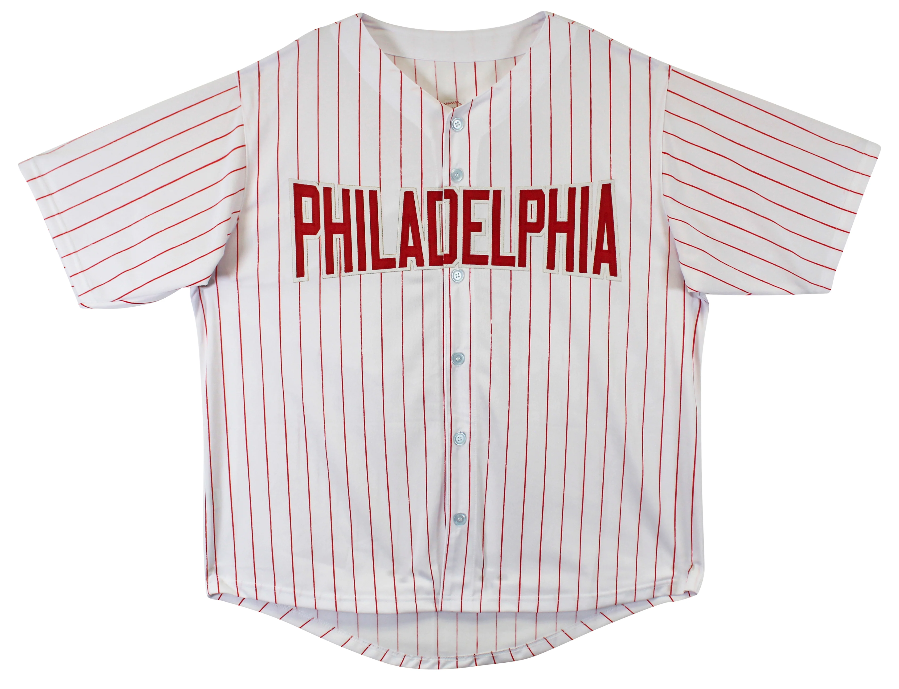 Brandon Marsh Authentic Signed White Pinstripe Pro Style Jersey JSA Witness - Image 4