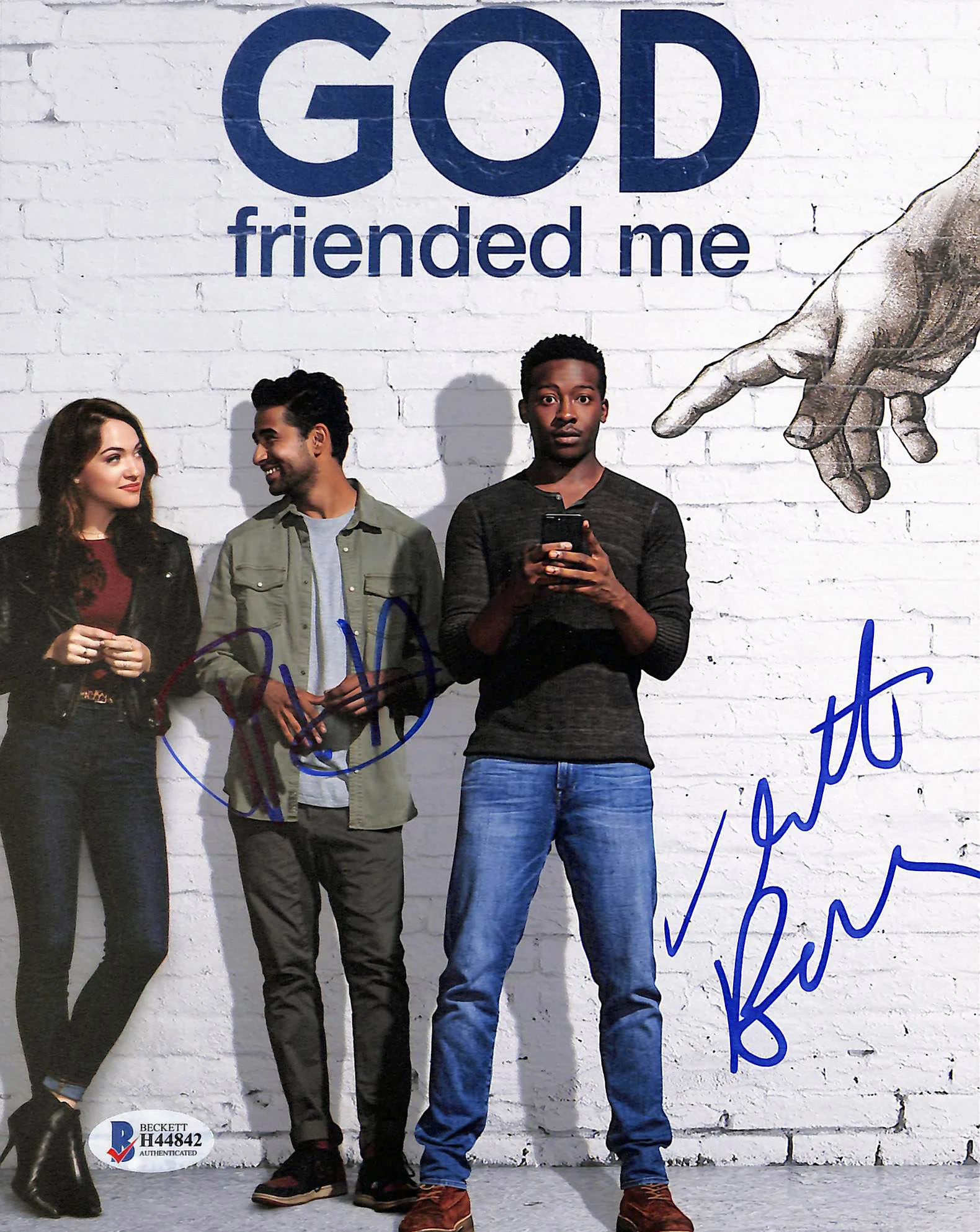 Brandon Michael Hall & Violett Beane God Friended Me Signed 8x10 Photo BASH44842 - Image 2