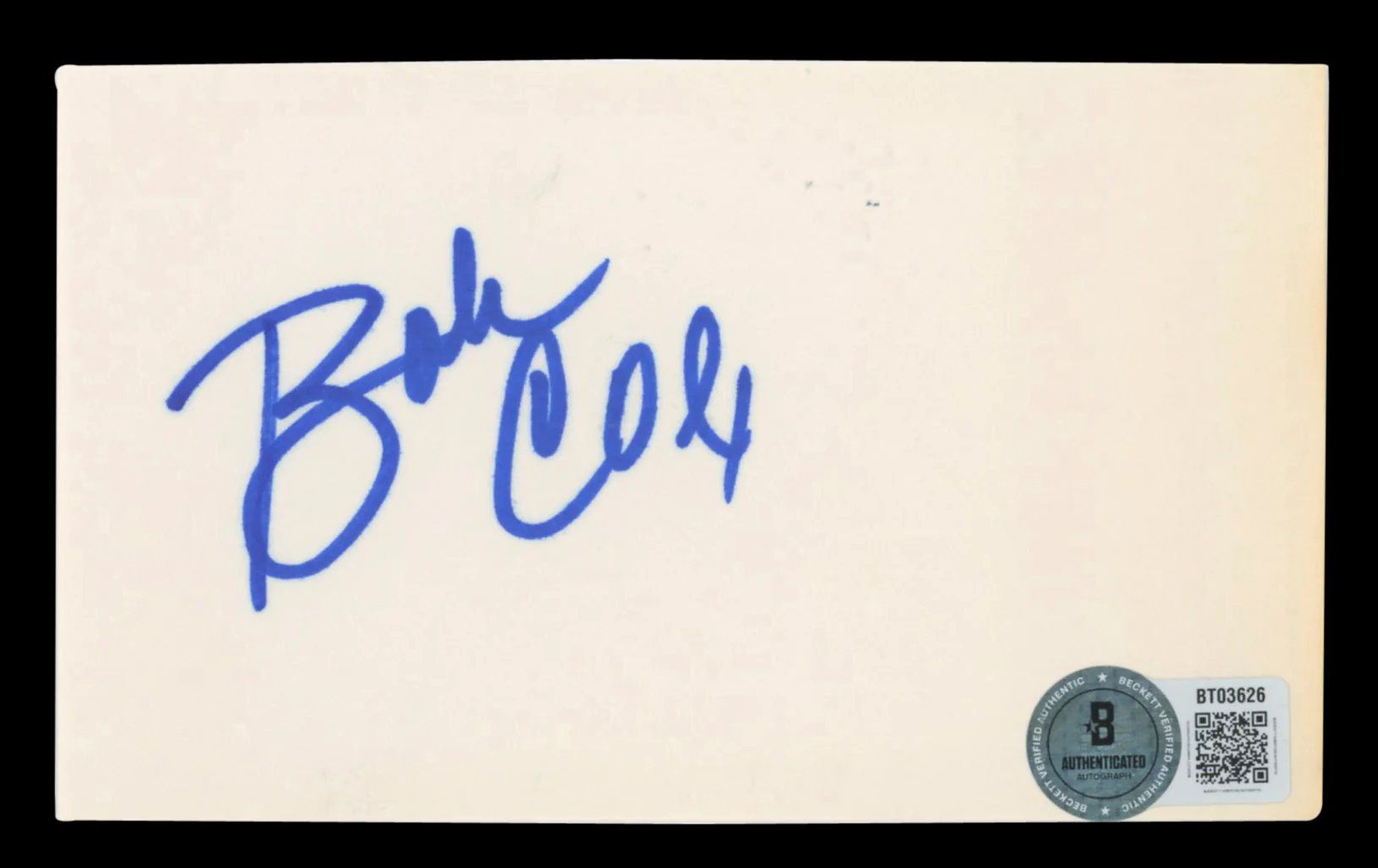Braves Bobby Cox Authentic Signed 3x5 Index Card Autographed BAS #BT03626 - Image 2