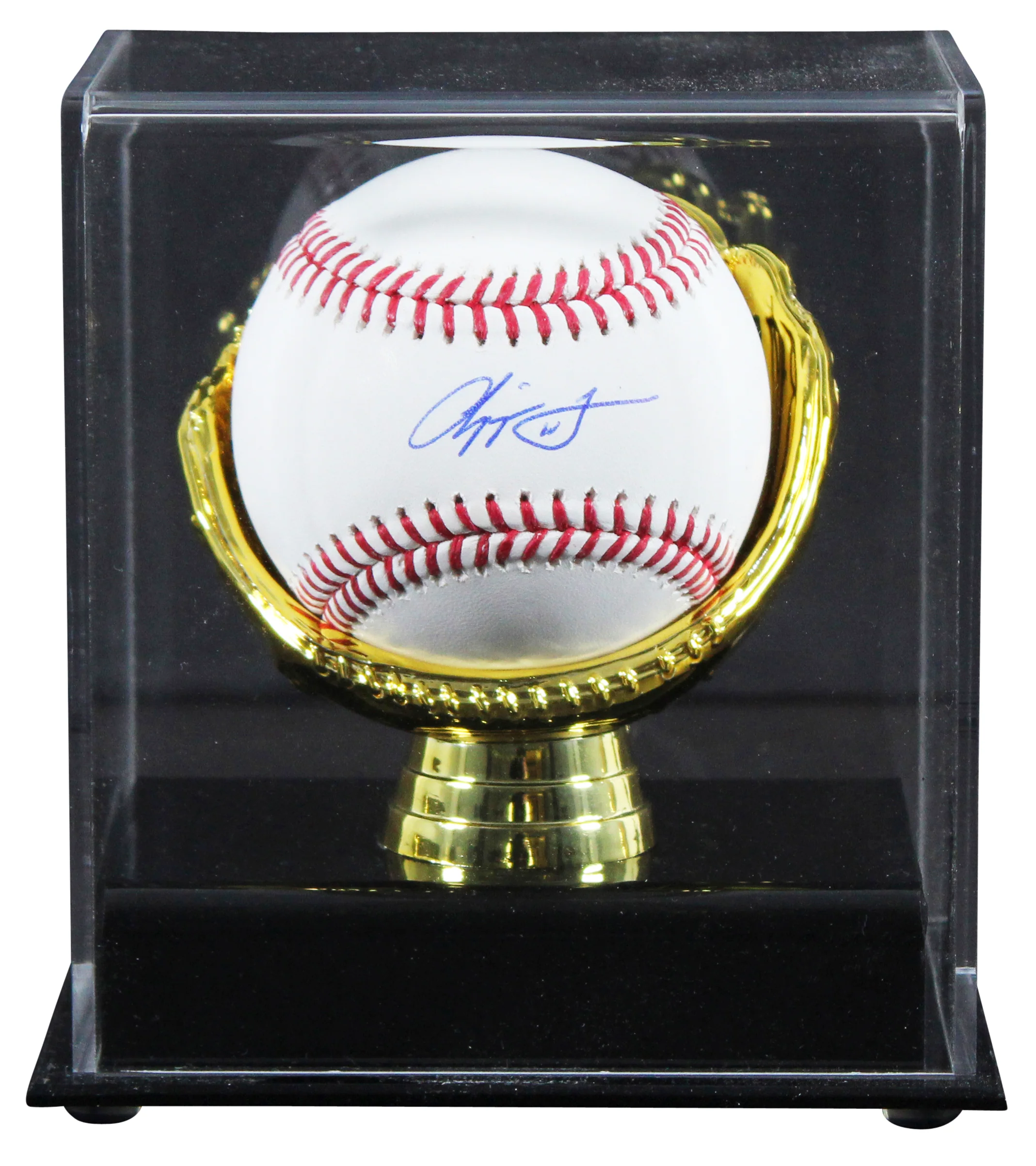 Braves Chipper Jones Authentic Signed Oml Baseball W/ Case Autographed Fanatics
