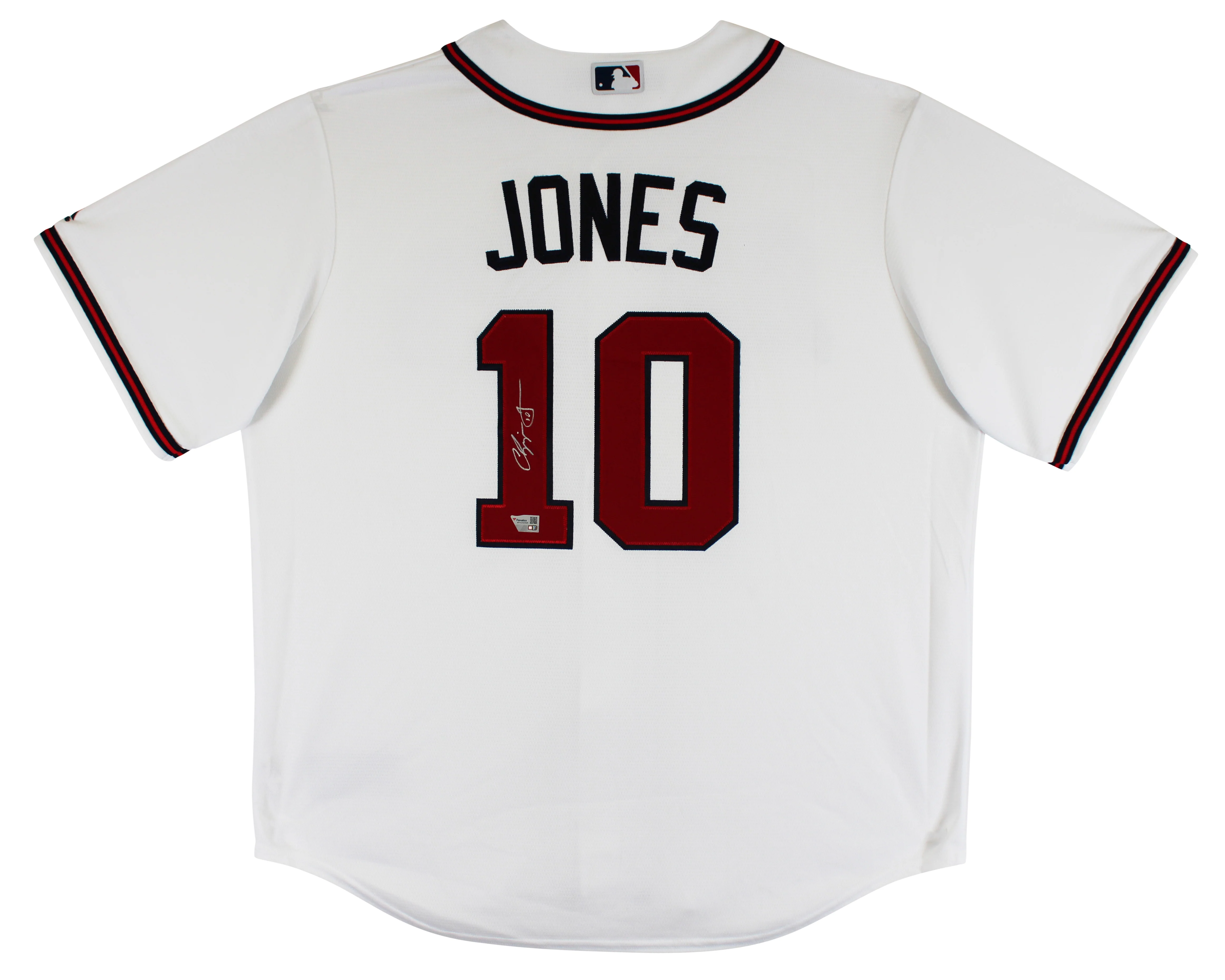 Braves Chipper Jones Authentic Signed White Majestic Cool Base Jersey Fanatics - Image 3
