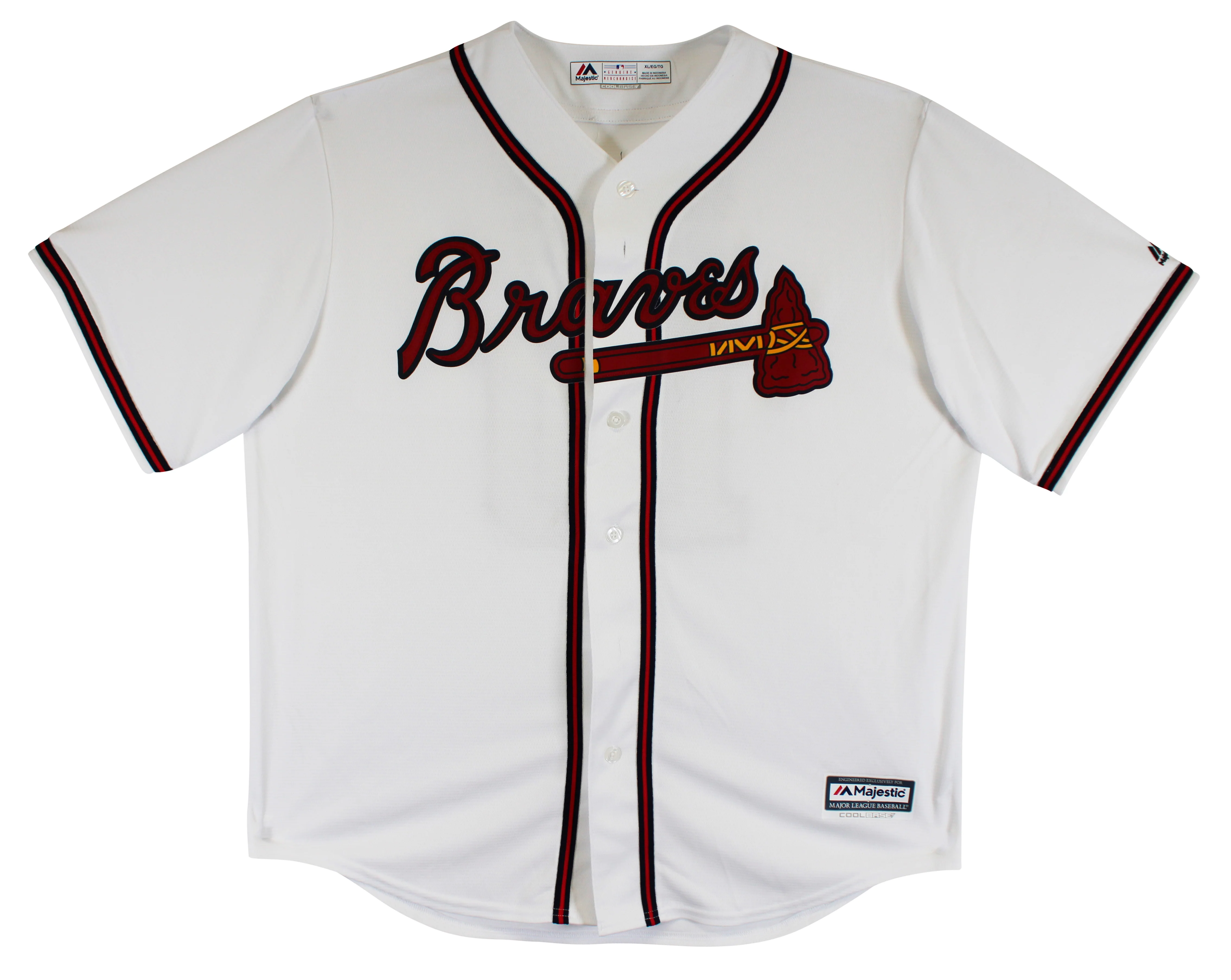 Braves Chipper Jones Authentic Signed White Majestic Cool Base Jersey Fanatics - Image 5