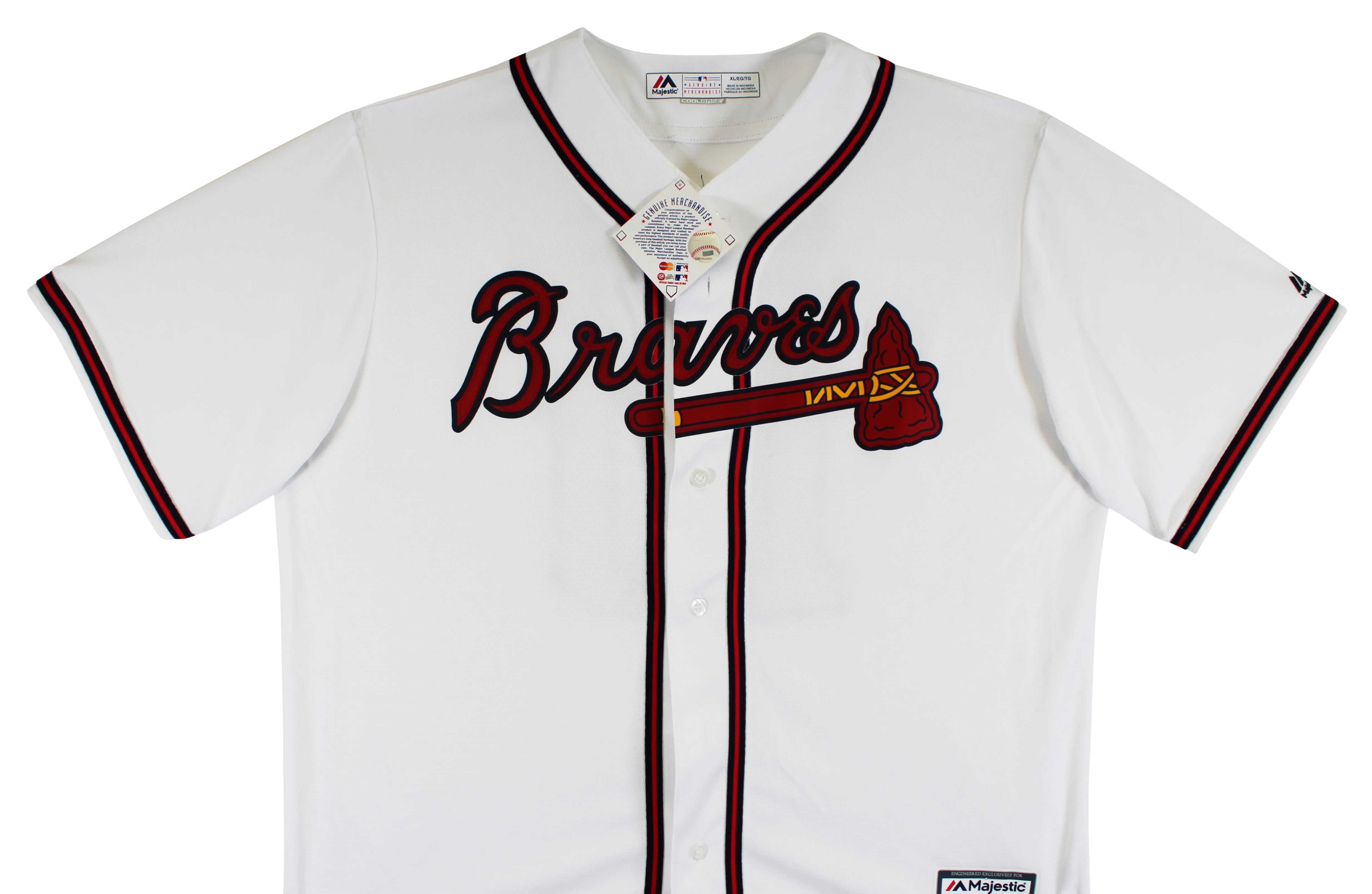 Braves Chipper Jones Authentic Signed White Majestic Cool Base Jersey Fanatics - Image 6