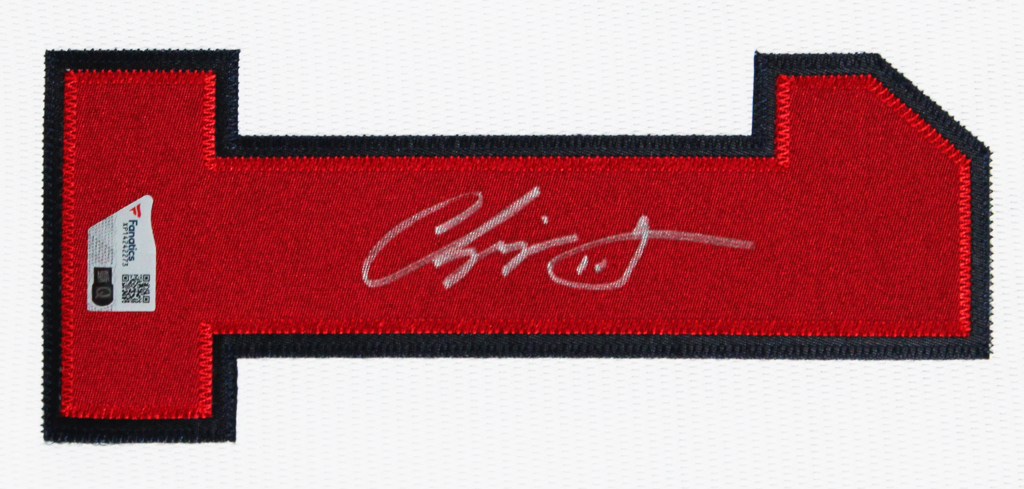 Braves Chipper Jones Signed White Majestic Cool Base Framed Jersey Fanatics - Image 3