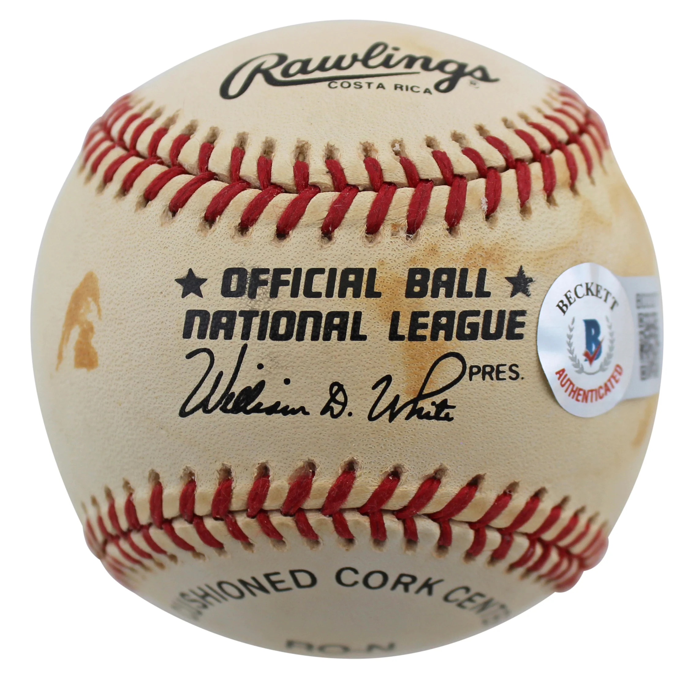 Braves Eddie Mathews Signed Thumbprint Onl Baseball LE #154/200 BAS #BD23277 - Image 3