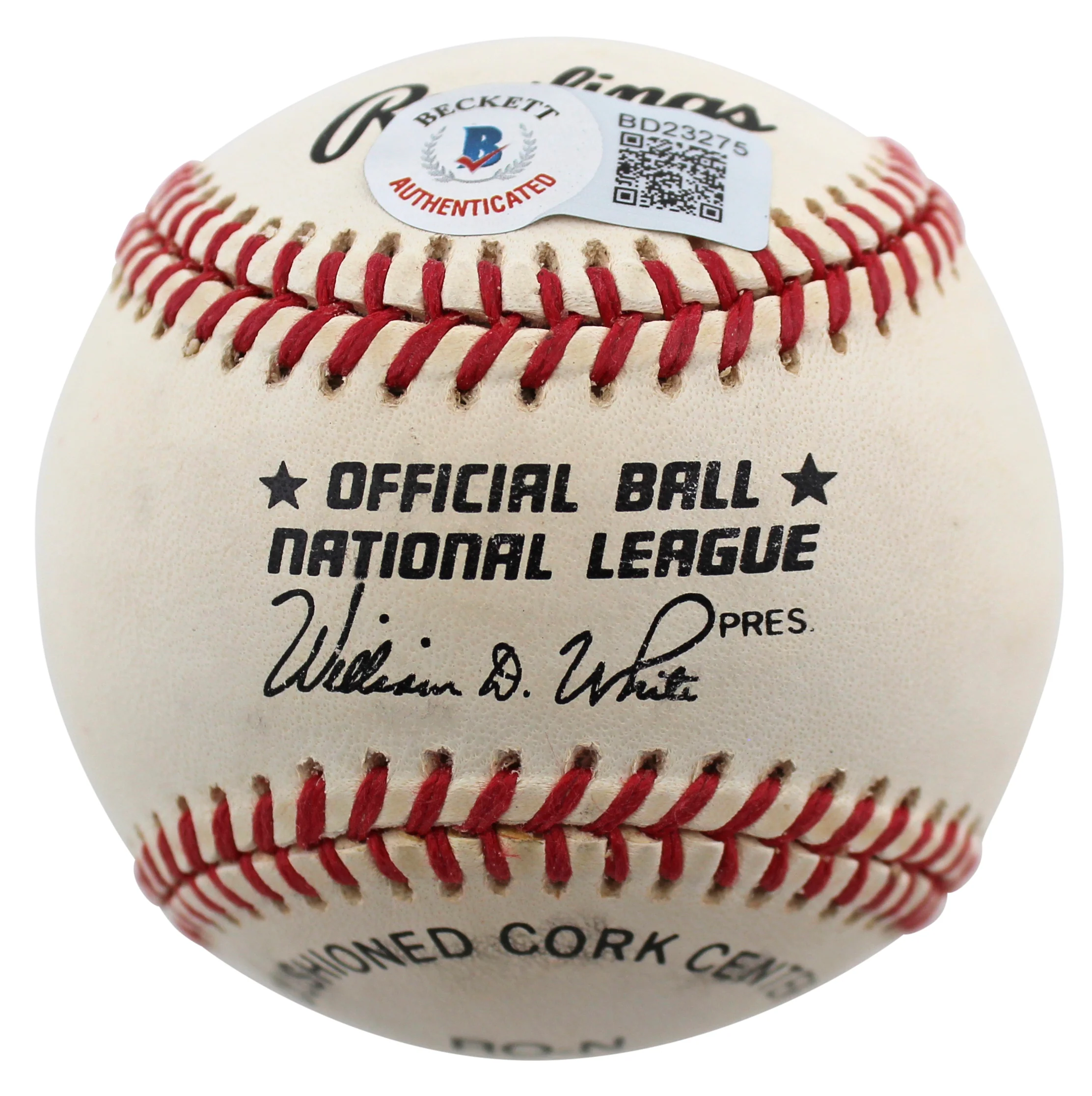 Braves Eddie Mathews Signed Thumbprint Onl Baseball LE #189/200 BAS #BD23275 - Image 3