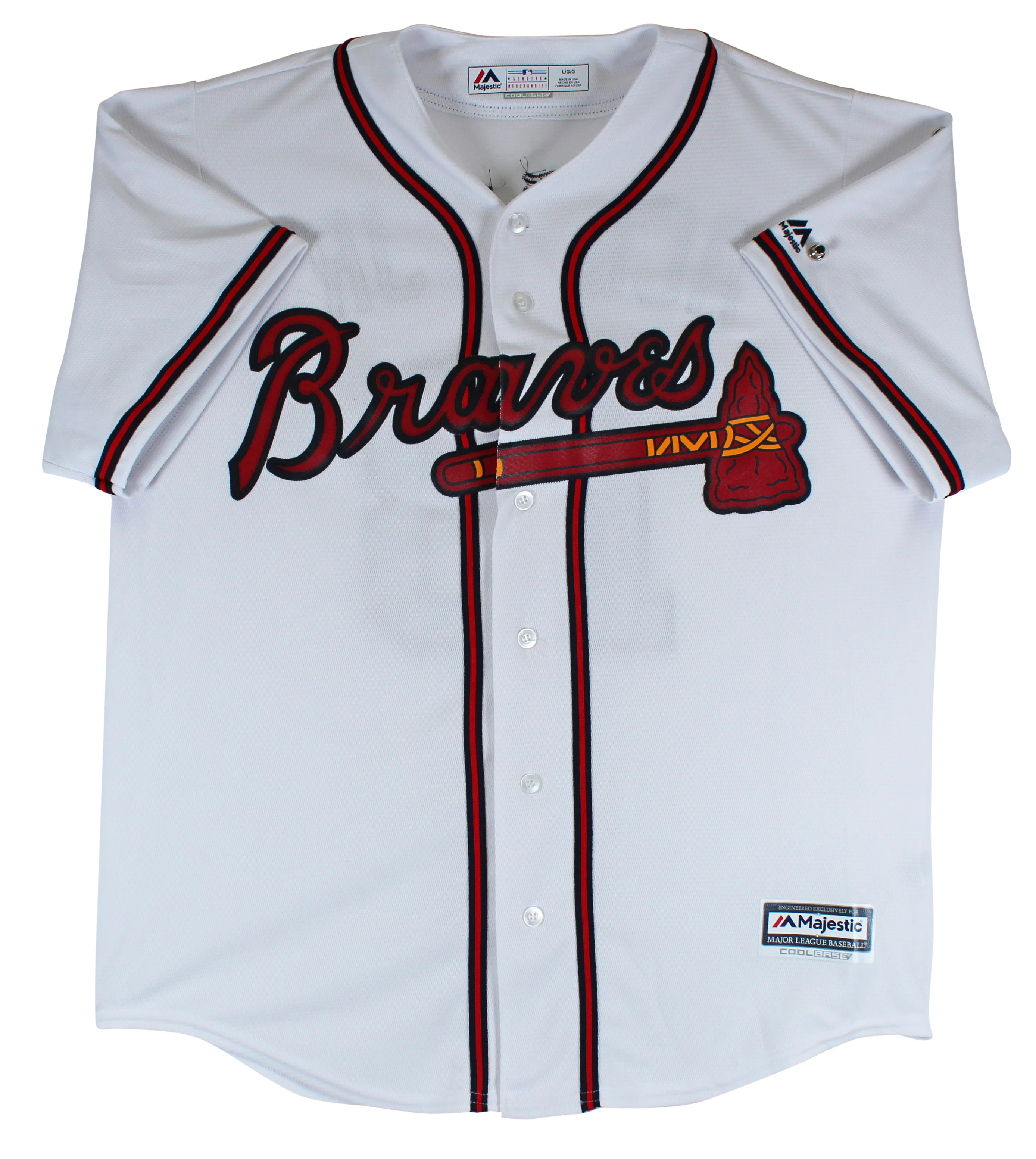 Braves Ronald Acua Jr. Authentic Signed White Majestic Cool Base Jersey JSA - Image 4