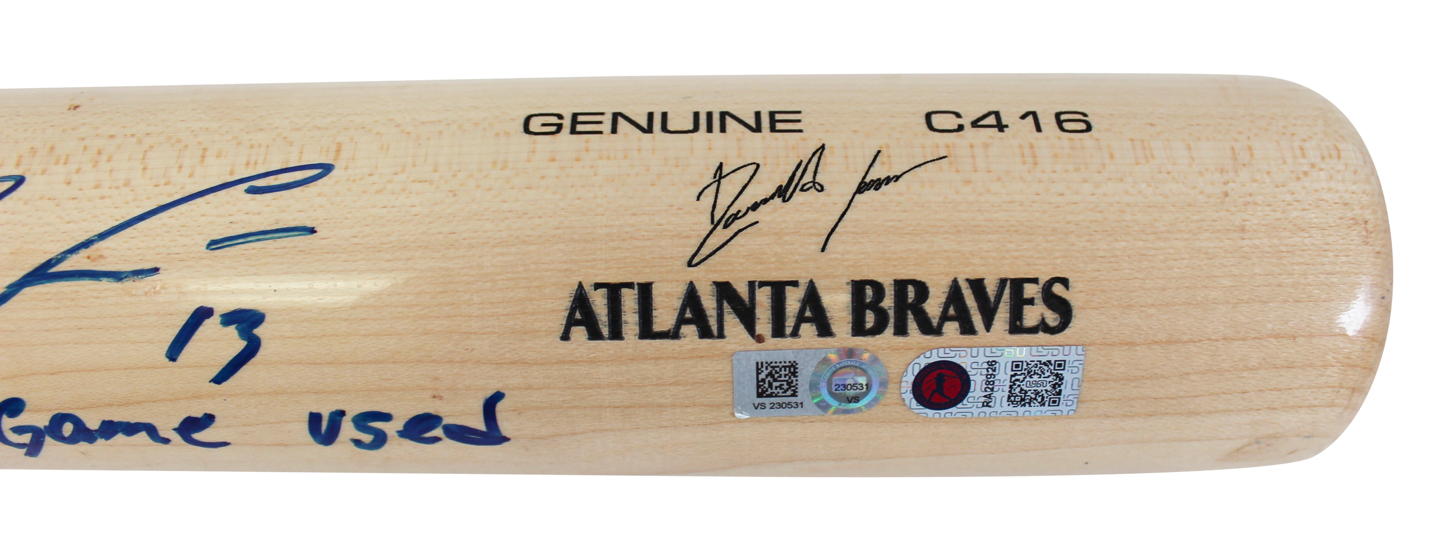 Braves Ronald Acuna Jr. "2023 Game Used" Authentic Signed Game Used Bat MLB Holo - Image 6